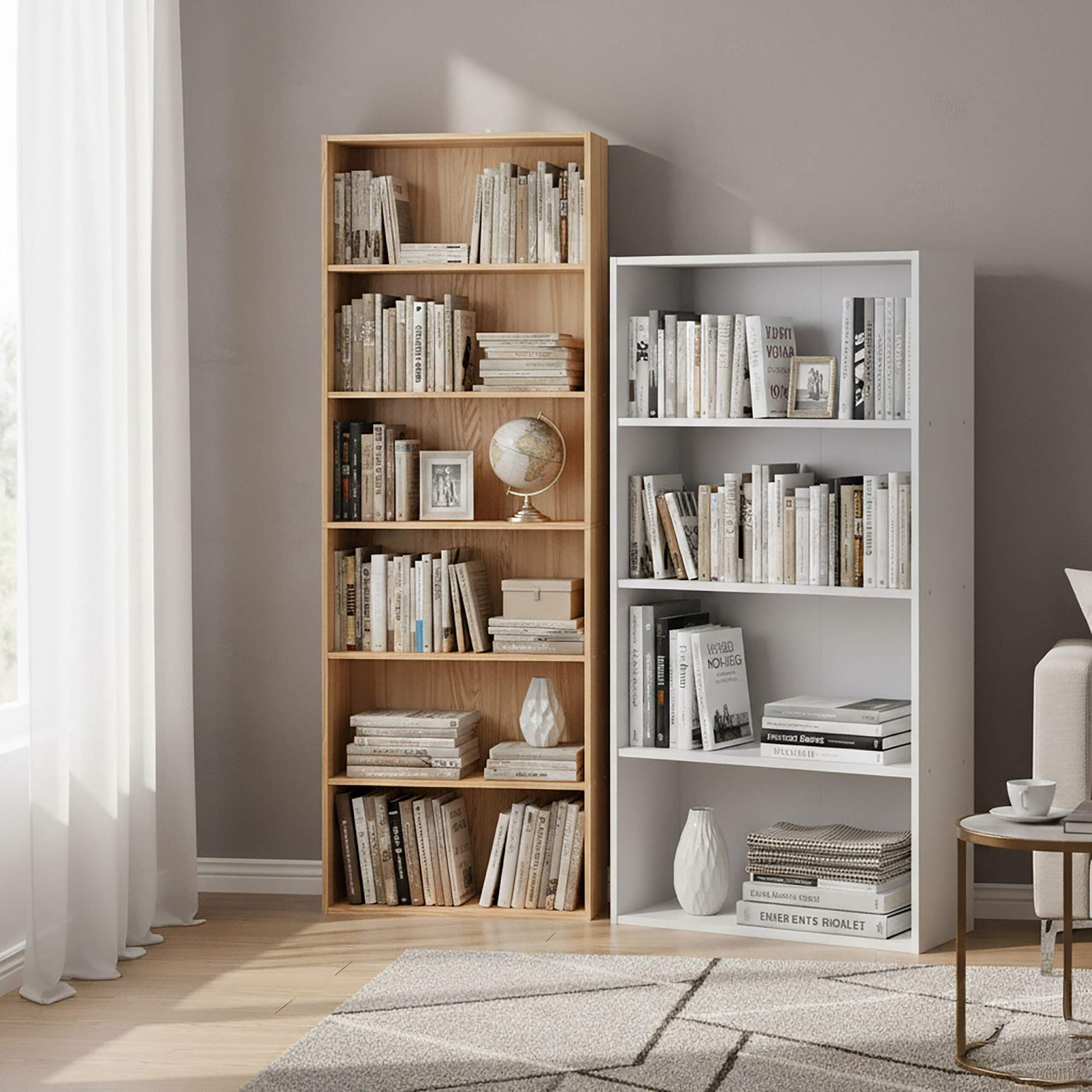 Librería con estantes ajustables, independiente