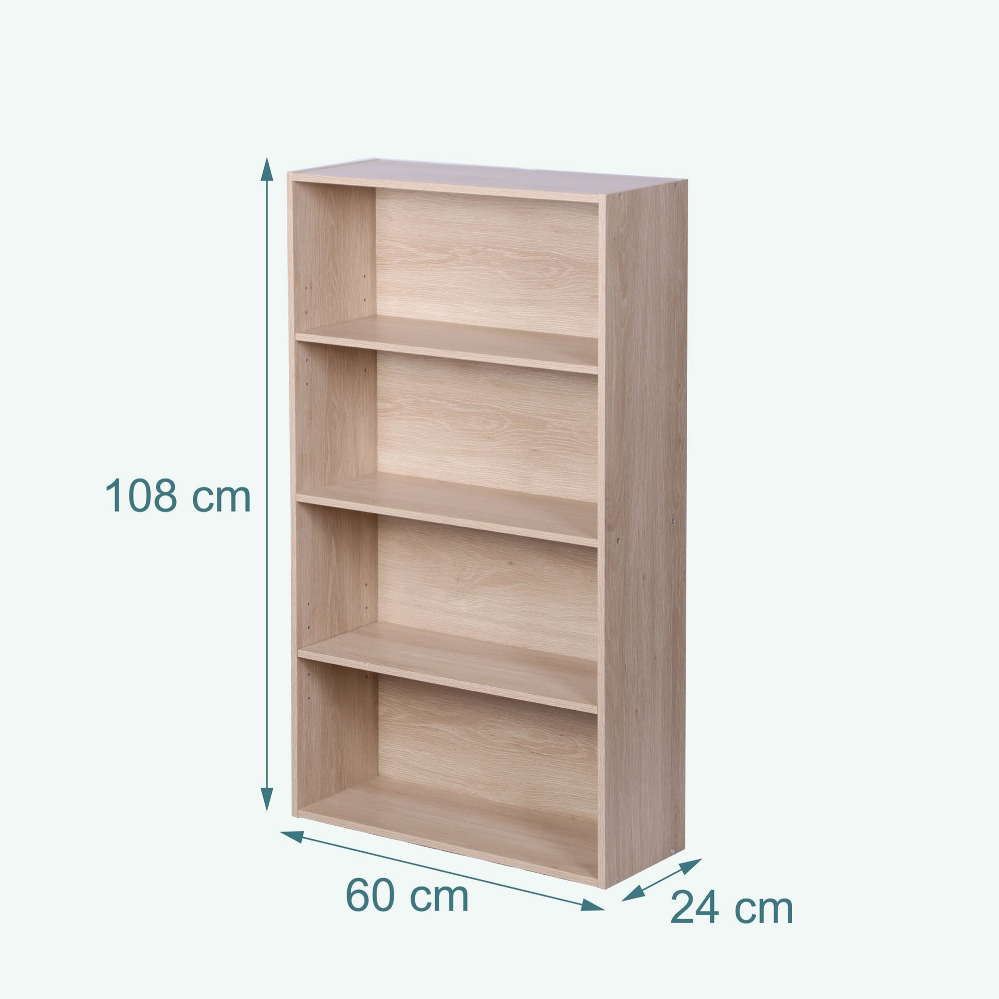 Librería con estantes ajustables, independiente