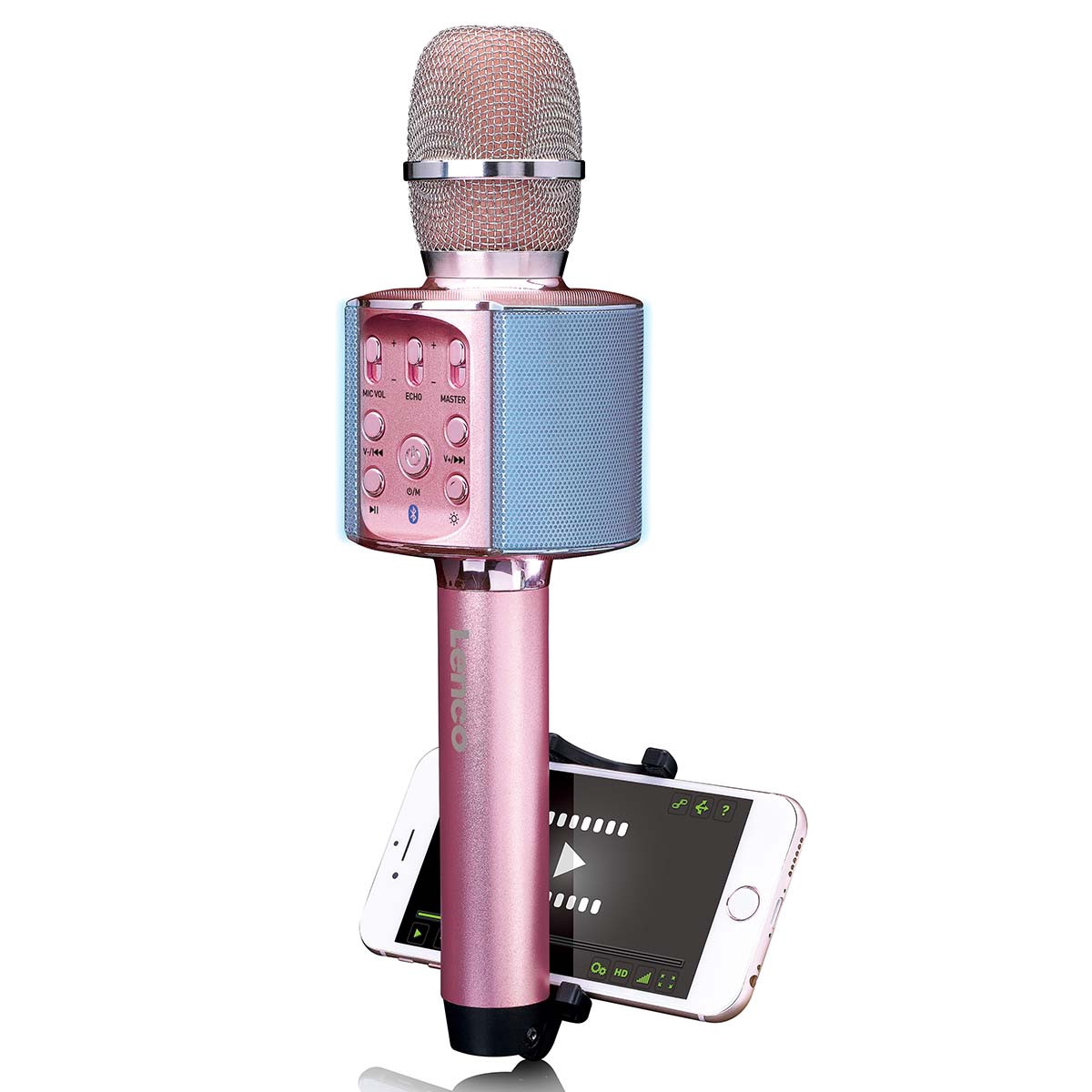 Bluetooth Karaoke Microphone with Speaker & LED Lights