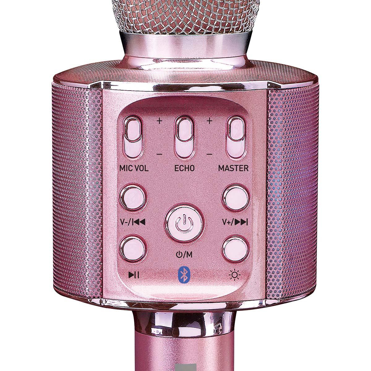 Bluetooth Karaoke Microphone with Speaker & LED Lights