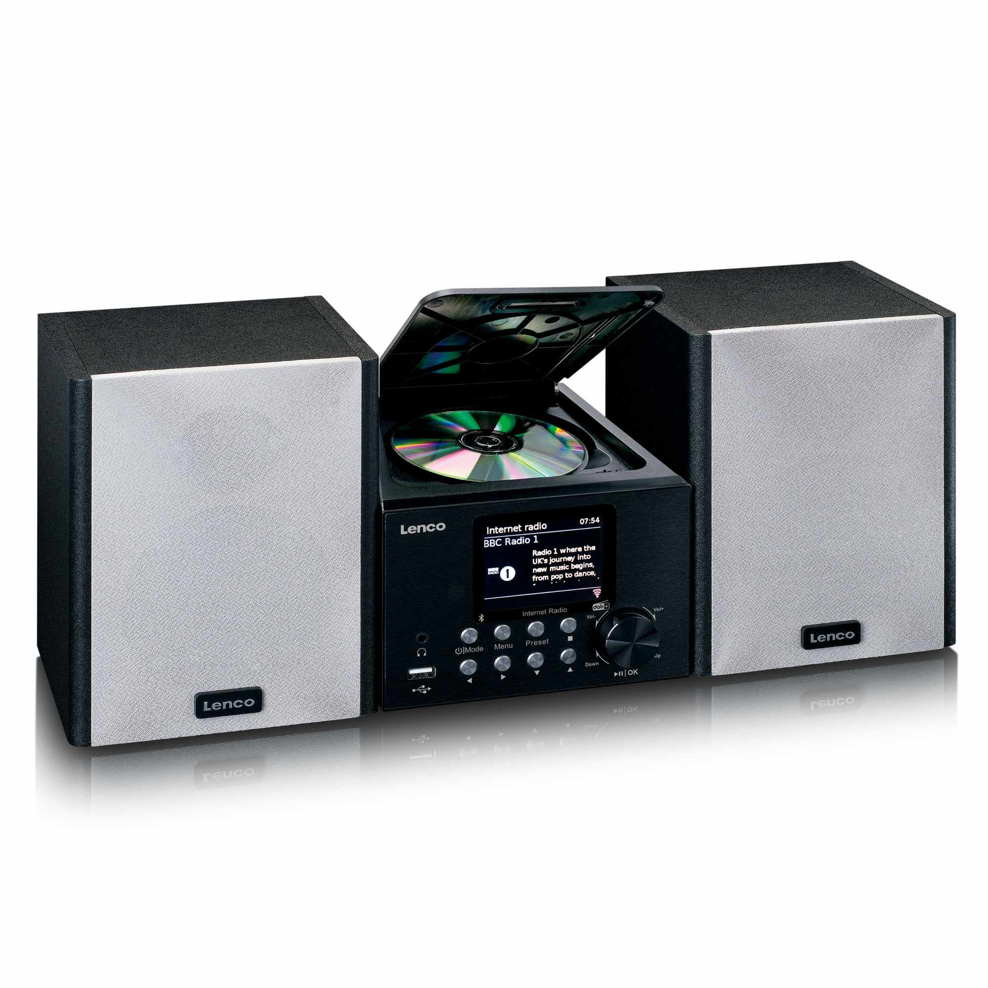 Internet-/DAB+-Radio, Bluetooth-CD-MP3-Player, Schwarz
