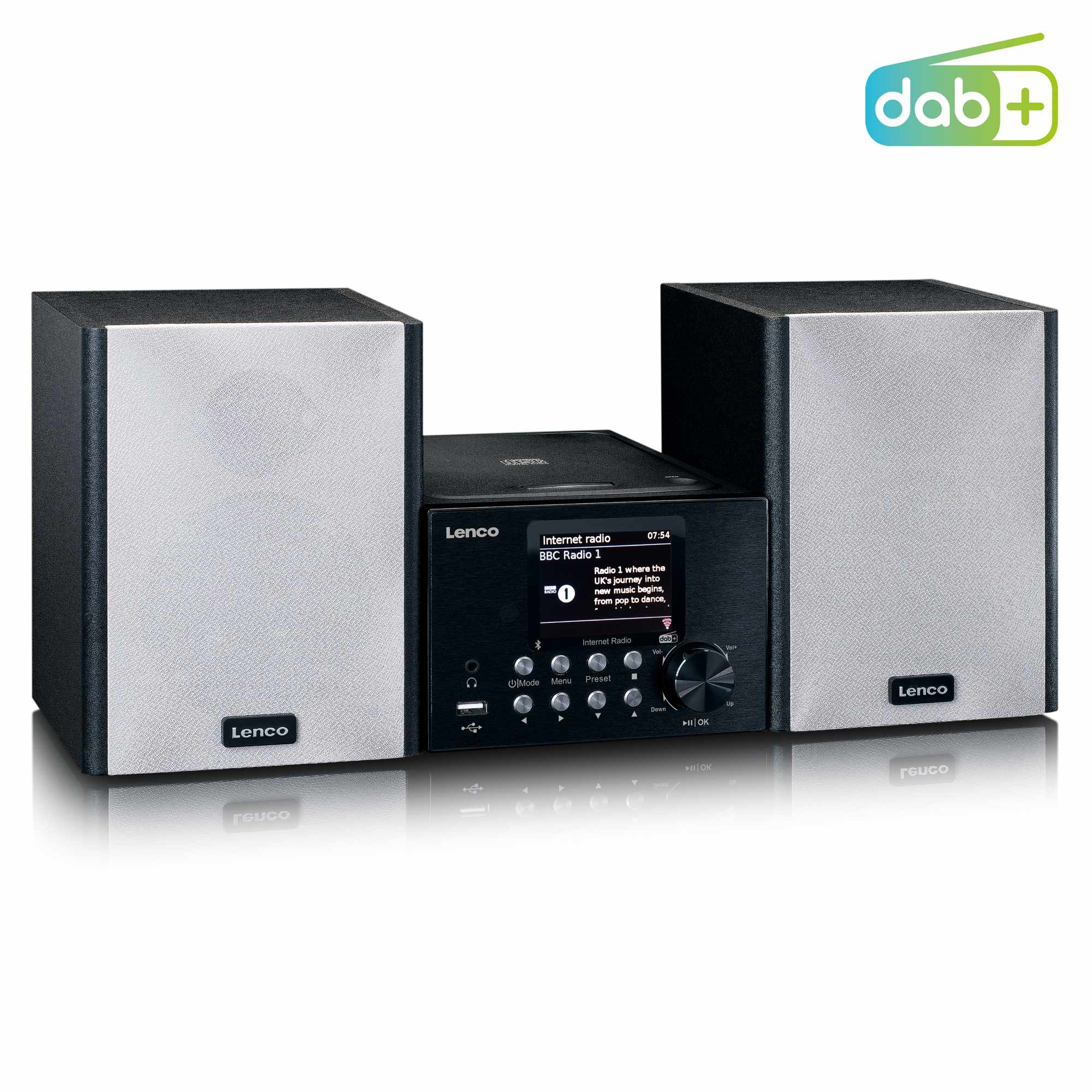 Radio Internet/DAB+ Bluetooth Lettore CD MP3, Nero
