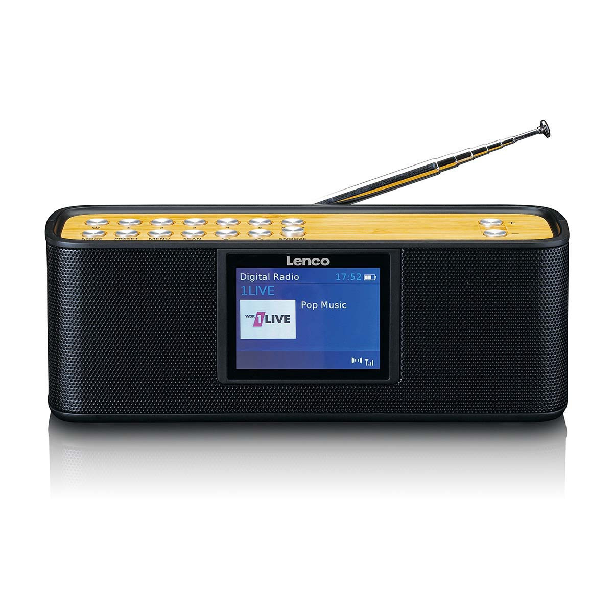 Radio portatile DAB+ con Bluetooth, display da 2,4", nera