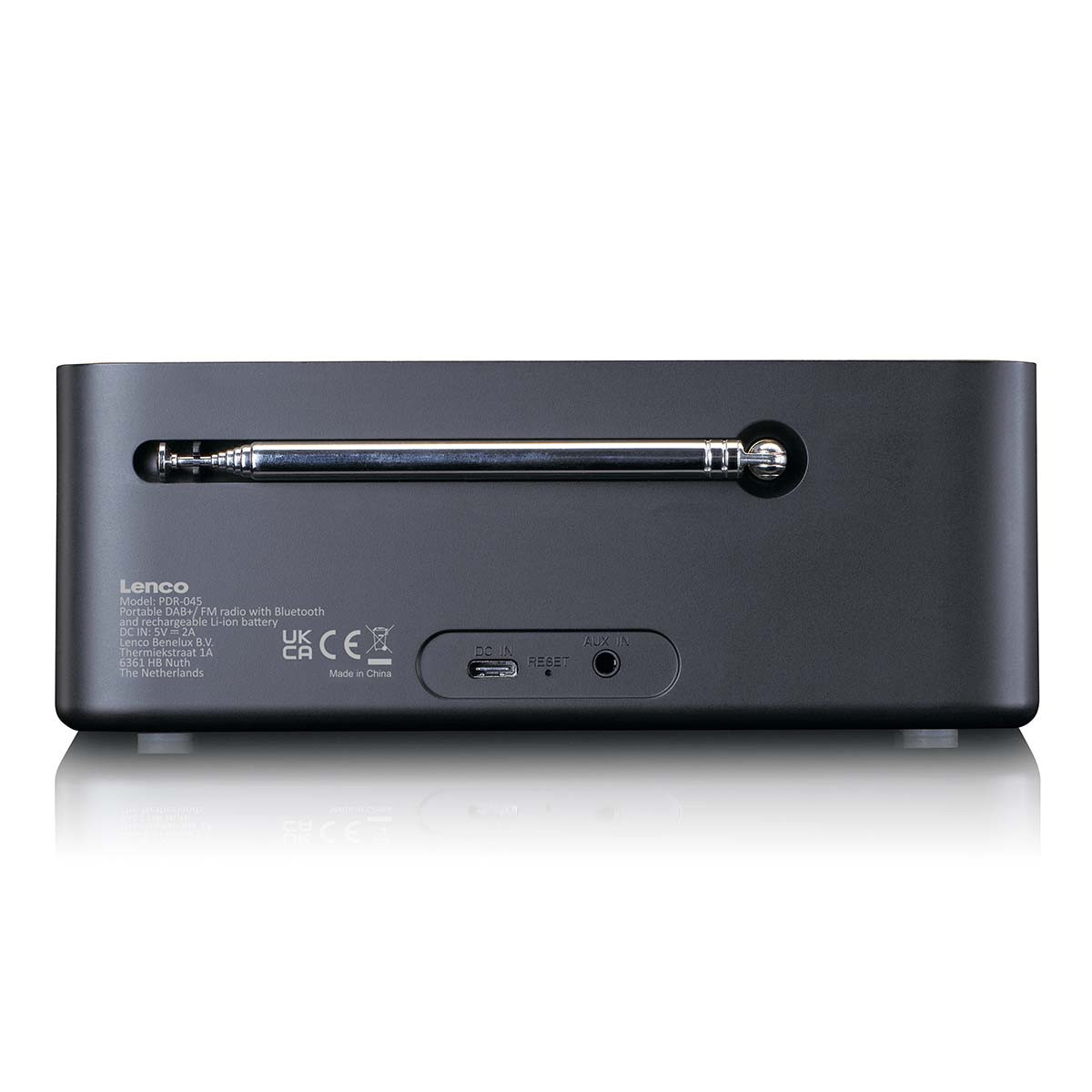 Radio portatile DAB+ con Bluetooth, display da 2,4", nera