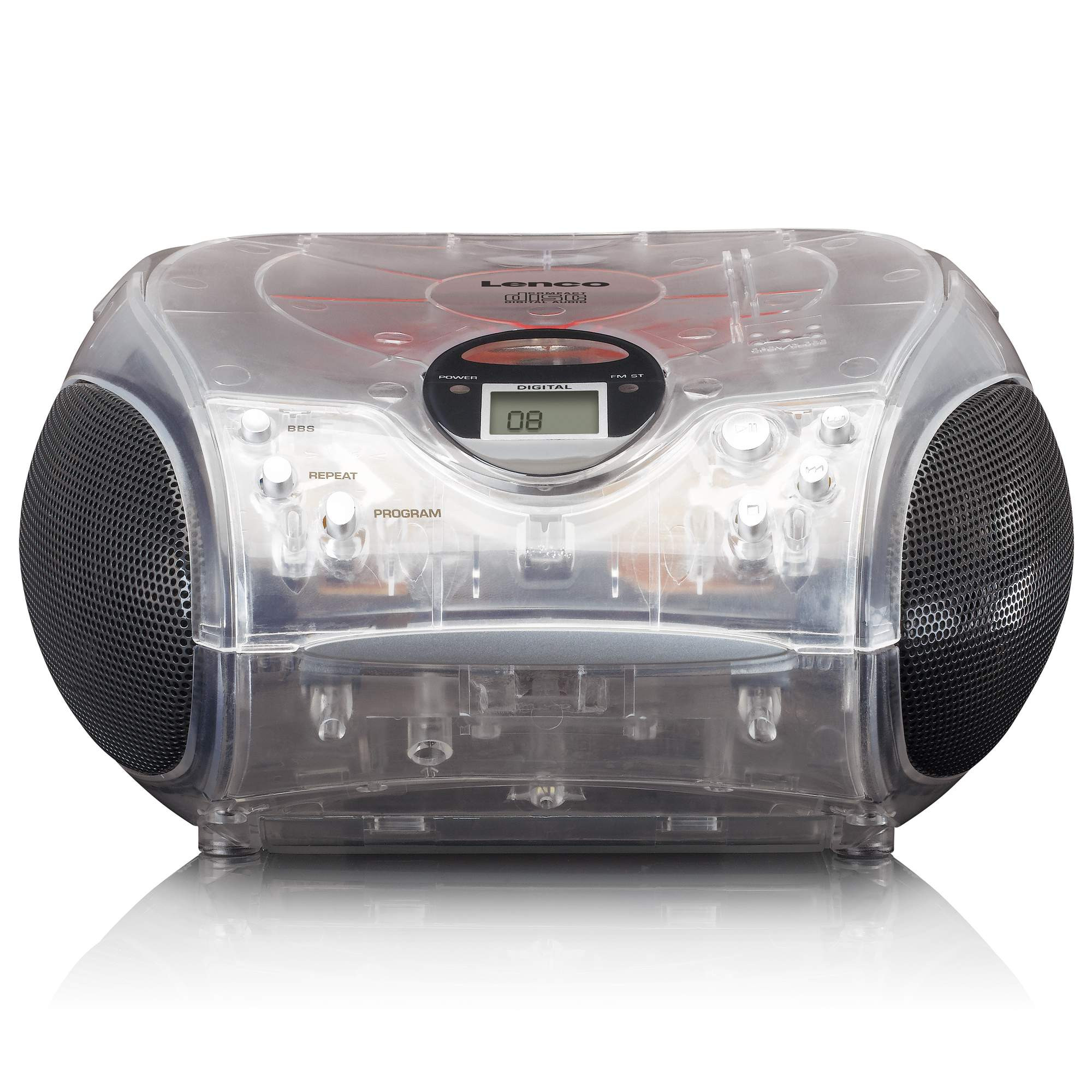 Portable FM Radio CD Player with Handle, Programmable Memory