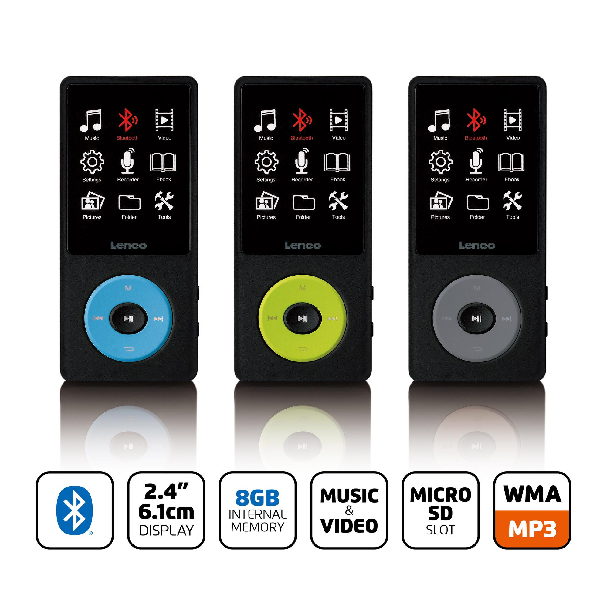 MP3/MP4 Player with Bluetooth, 8GB Memory, Black