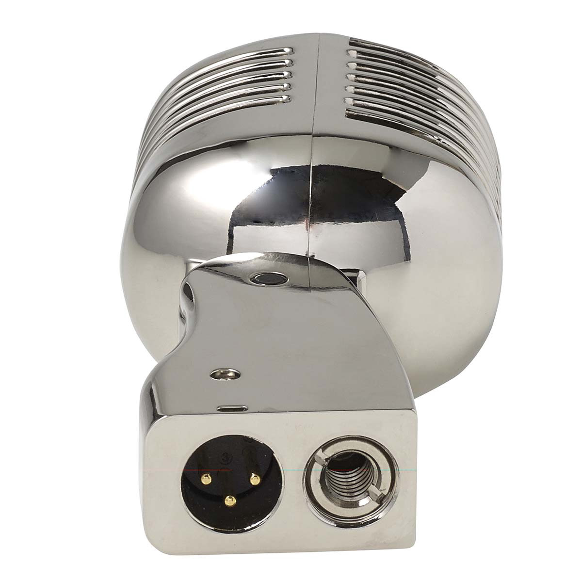Microfone retrô com conector XLR, interruptor de silenciamento e ac...
