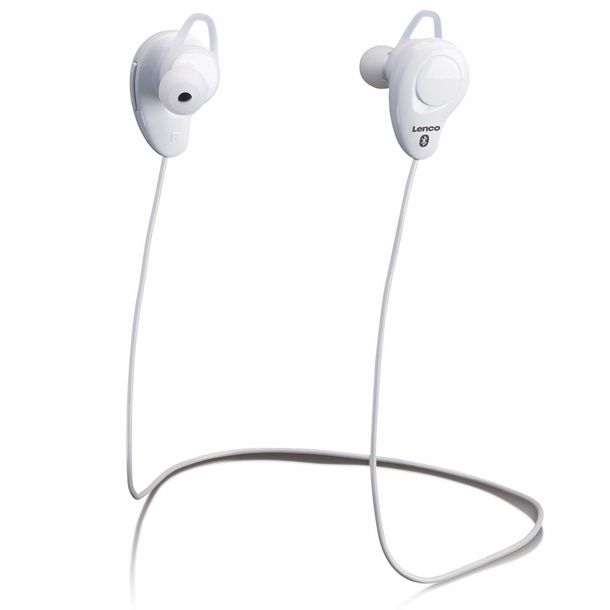 Draadloze Bluetooth-in-ear headset met microfoon, wit