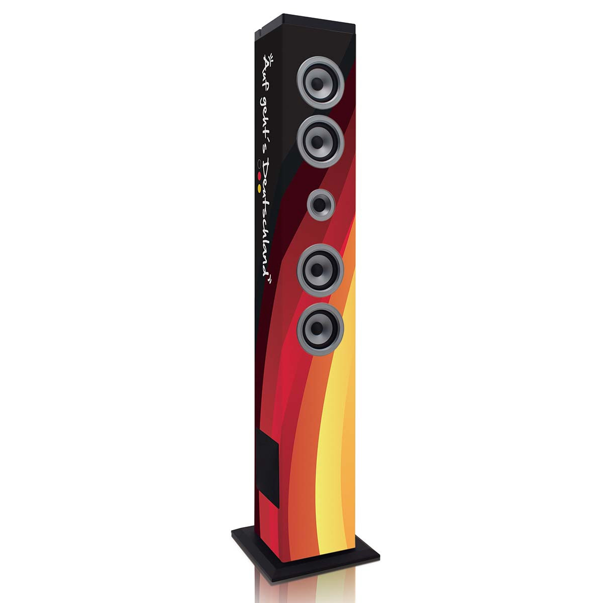 Caixa de som torre Bluetooth com FM, entradas USB, SD e AUX.