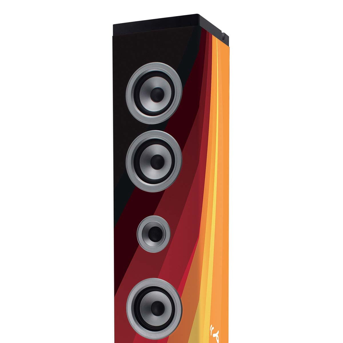 Caixa de som torre Bluetooth com FM, entradas USB, SD e AUX.