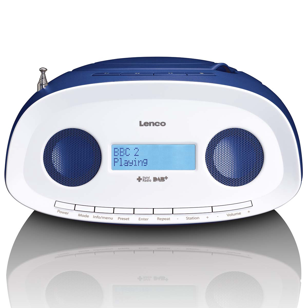 Radio portatile DAB+/FM con lettore CD e USB, blu