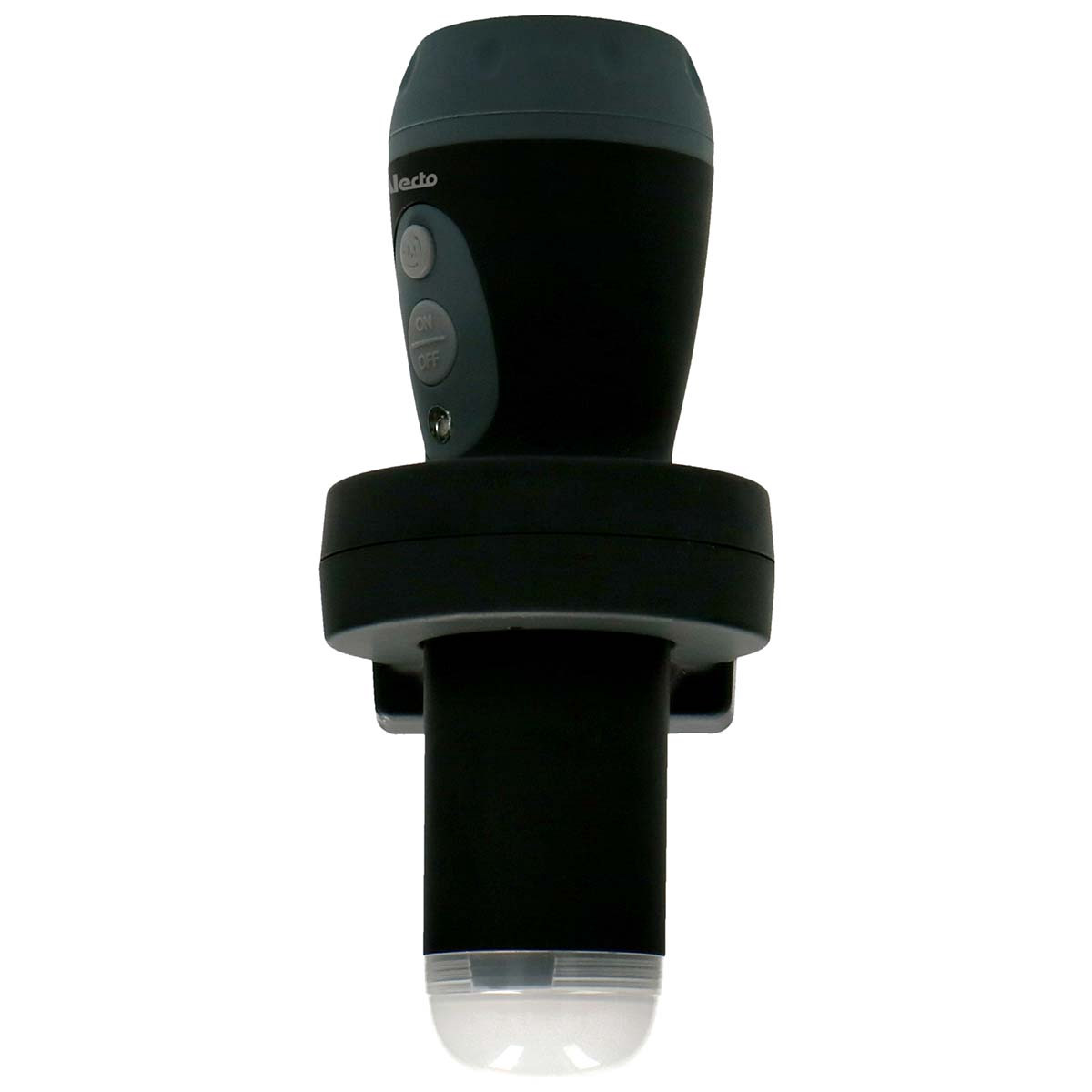 Rechargeable LED Flashlight with Auto Night Light, Black