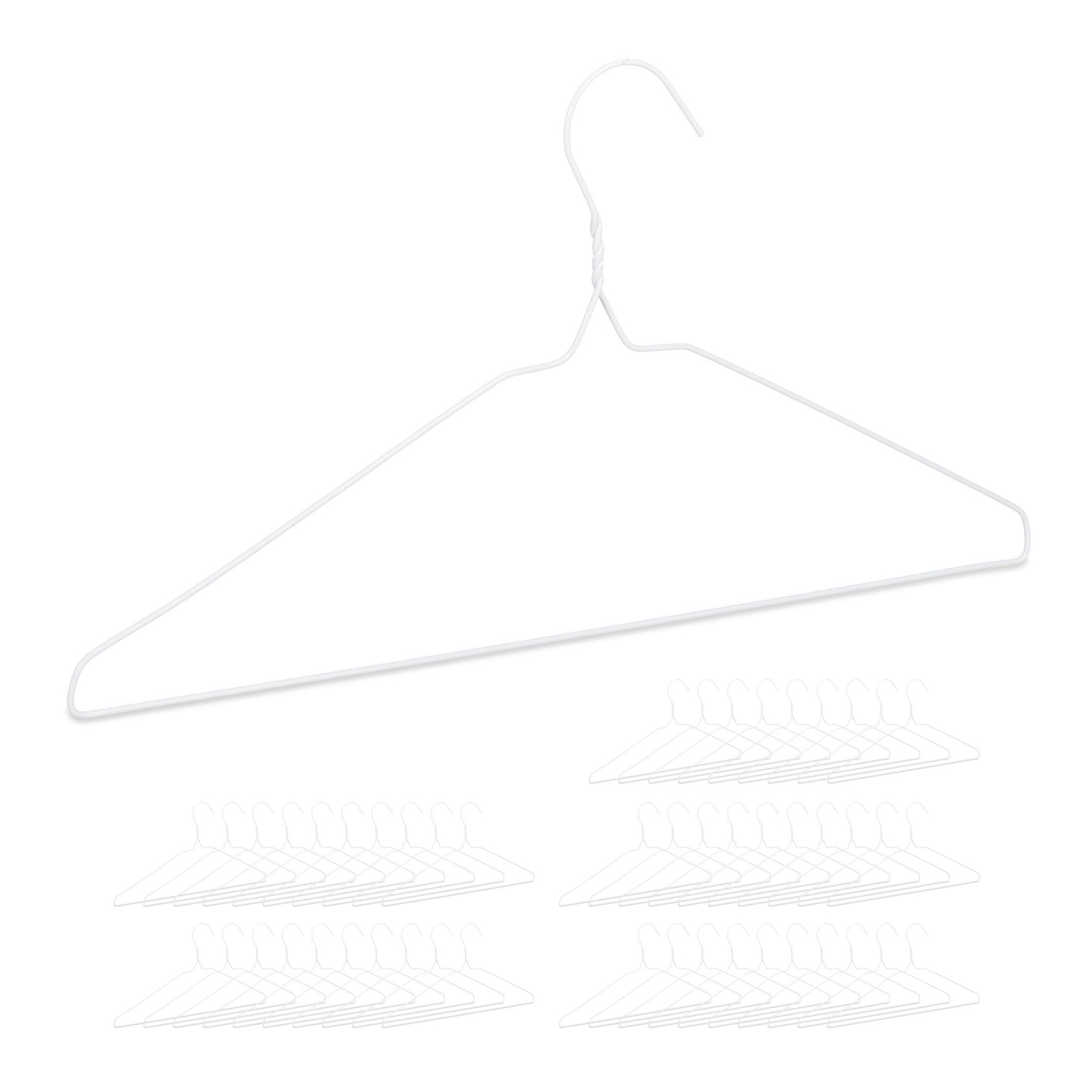 Conjunto de 50 cabides de arame