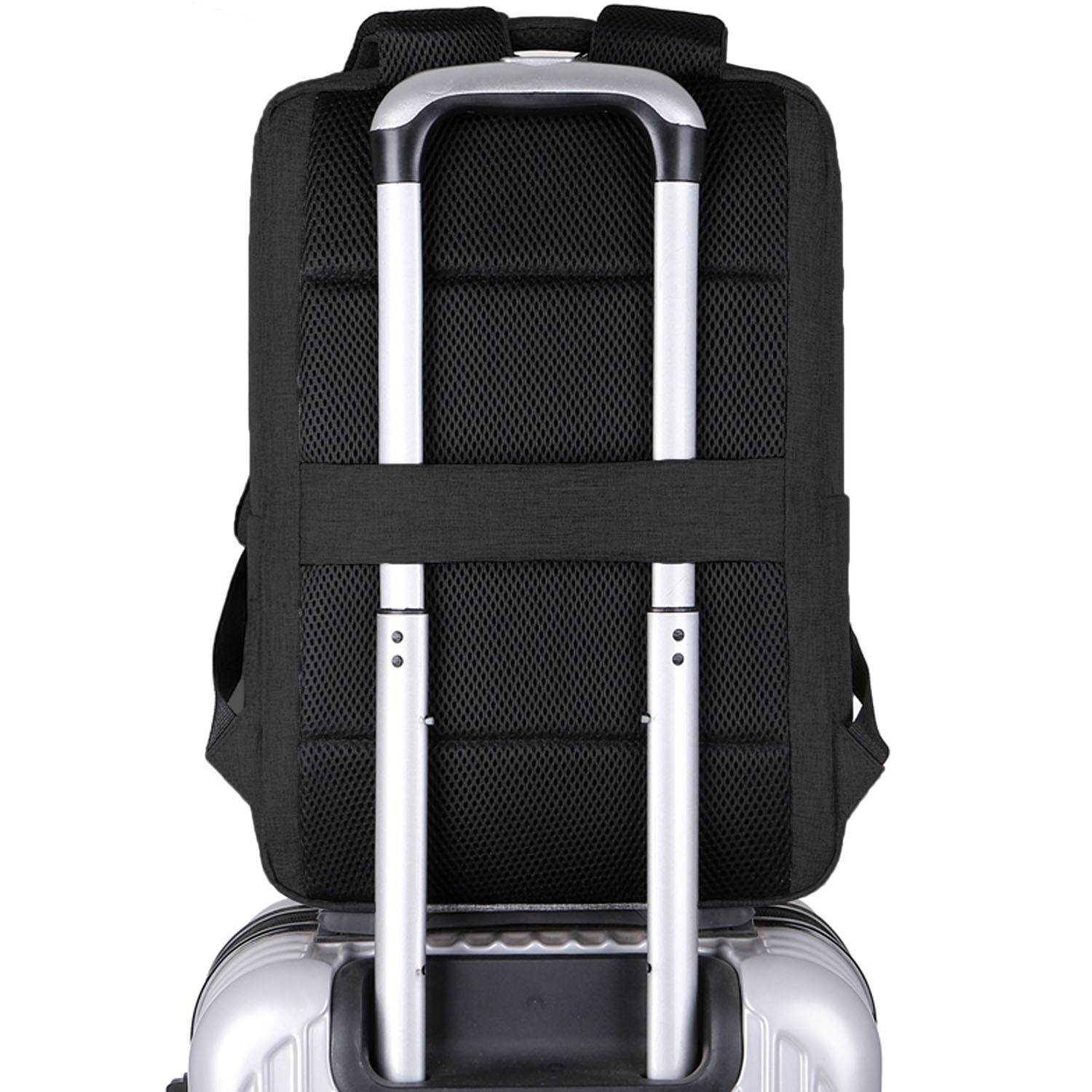 Laptop Backpack 15.6" Black, Water-Resistant, Polyester