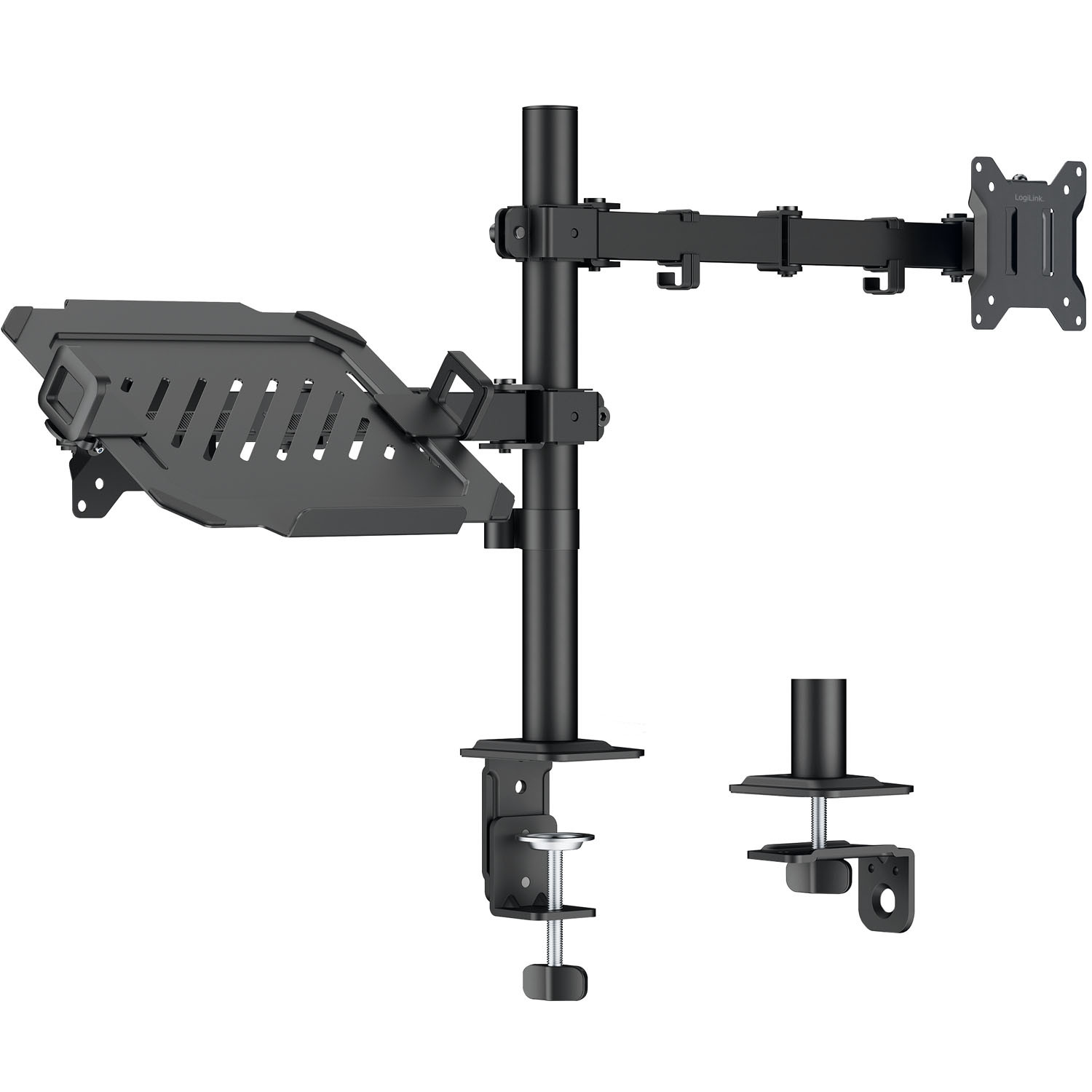 Suporte para dois monitores e laptops, telas de 17 a 32 polegadas e...