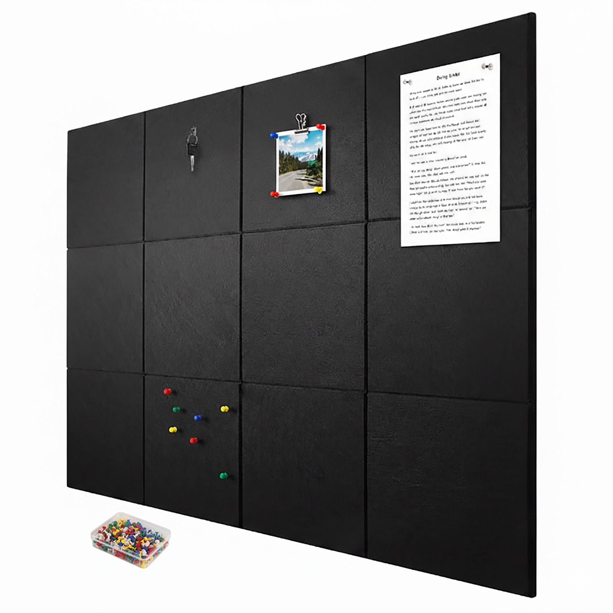 Self-Adhesive Felt Boards, 12-Pack, Square, for Notes