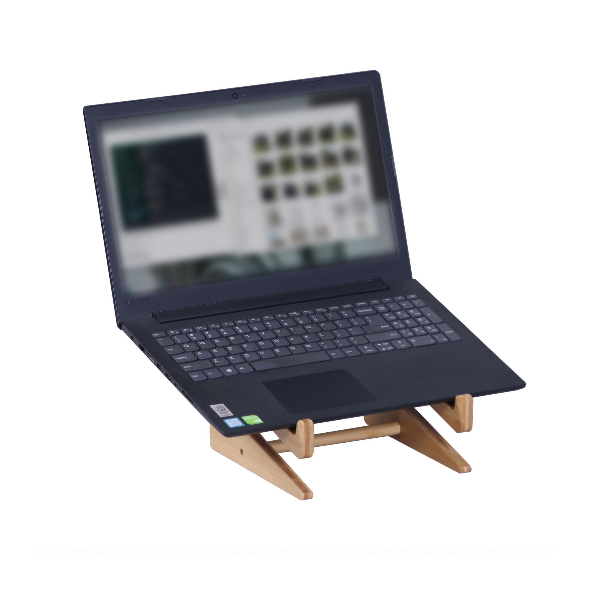 Suporte de bambu para laptop, 10–15 polegadas, ajustável