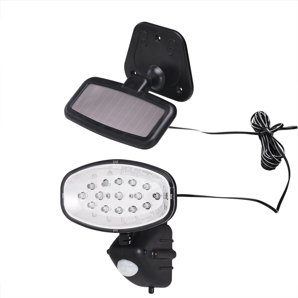 Solar Motion Sensor Light, 15 LEDs, Adjustable Range