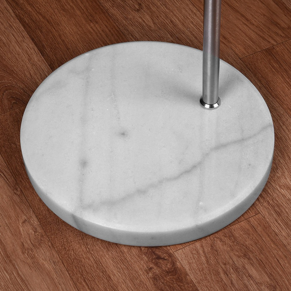 Arc Floor Lamp, Height-Adjustable, Marble Base, 70s Design
