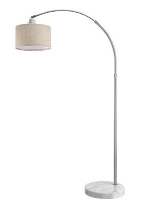 Arc Floor Lamp, Height Adjustable, Marble Base
