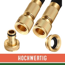 Garden Hose 30m, Flexible, 10-Function Spray Head