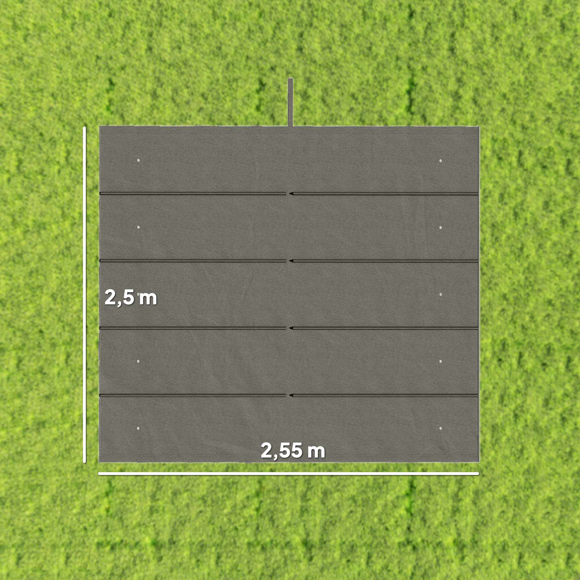 Replacement Canopy for 3x3m Pergola, Light Grey, Polyester
