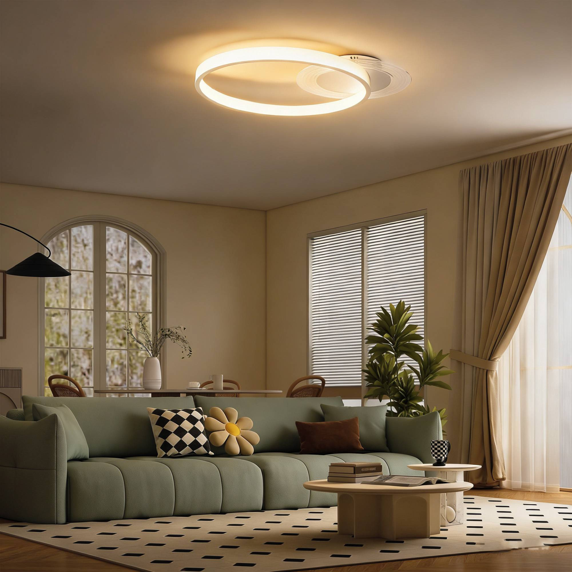 LED-plafondlamp, instelbare kleurtemperatuur, 30W, wit
