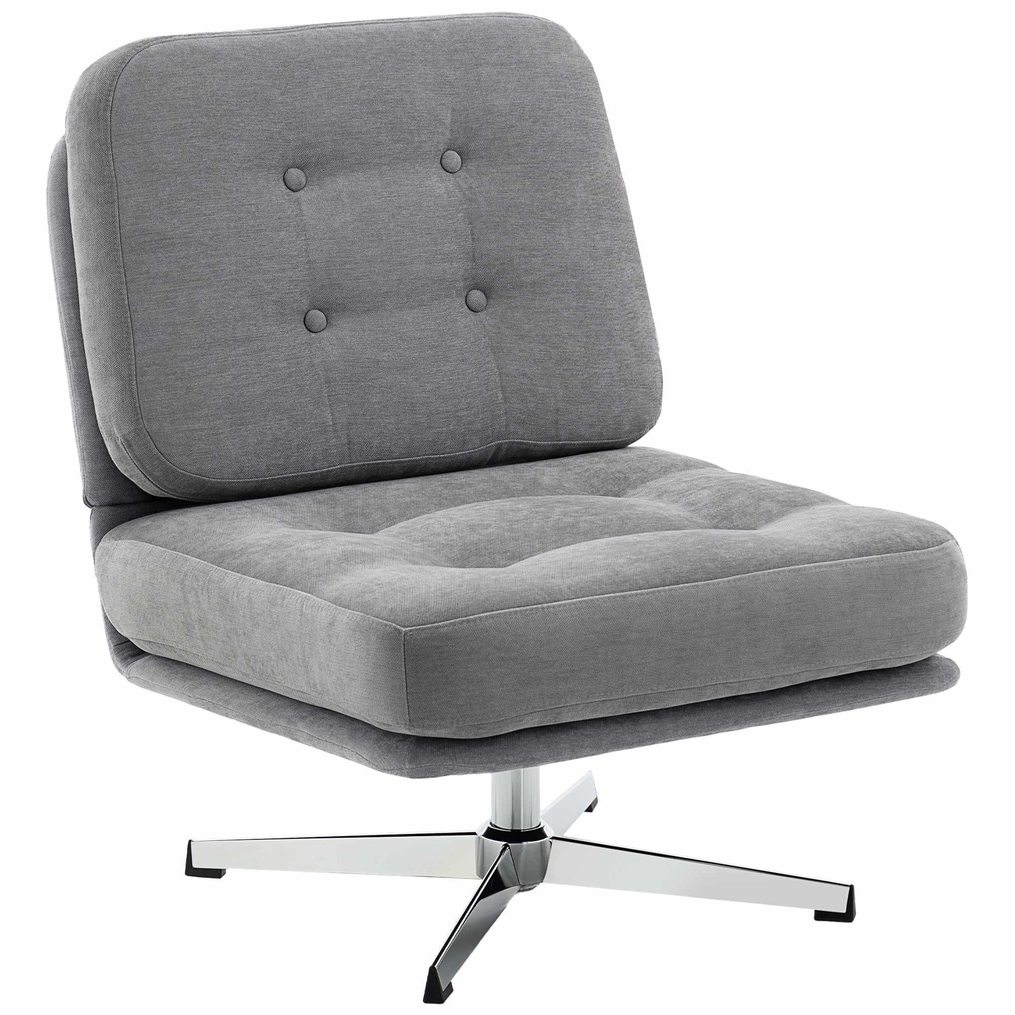 Drehsessel, Chenille-Stoff, 70 cm Sitzfläche