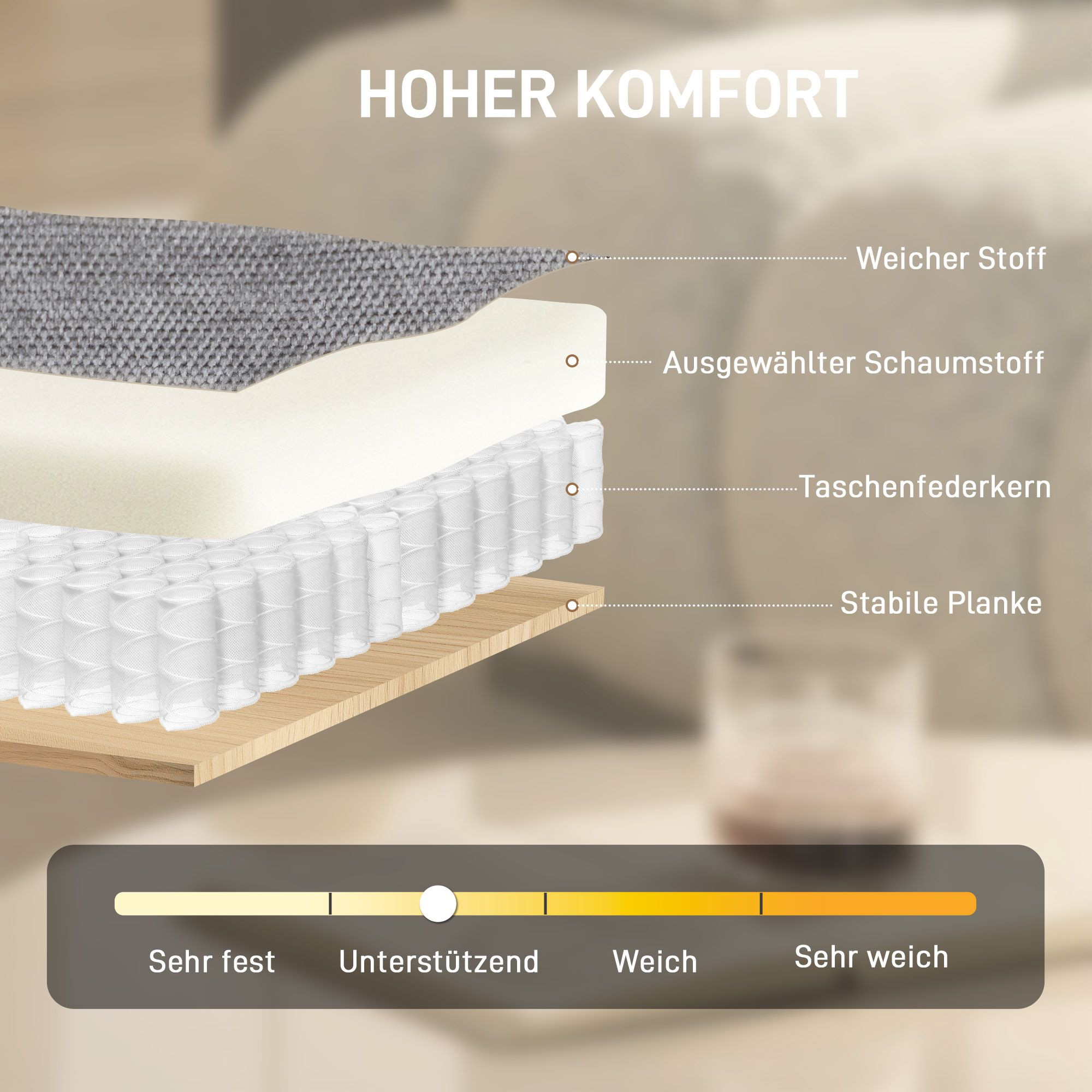 Drehsessel, Chenille-Stoff, 70 cm Sitzfläche