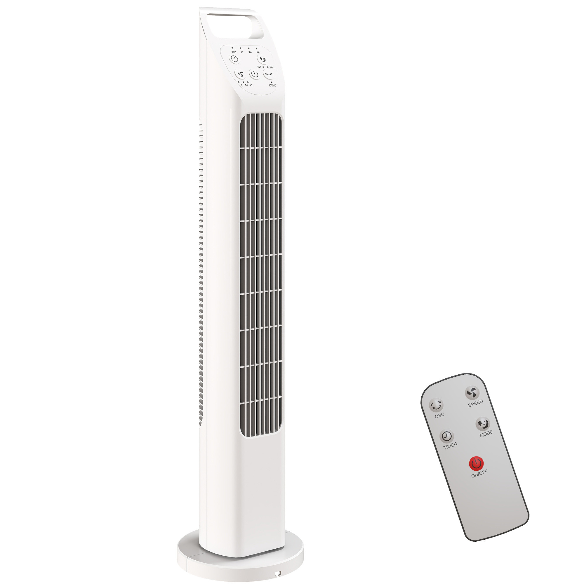 Ventilatore a torre con telecomando, 3 velocità, 3 modalità, timer