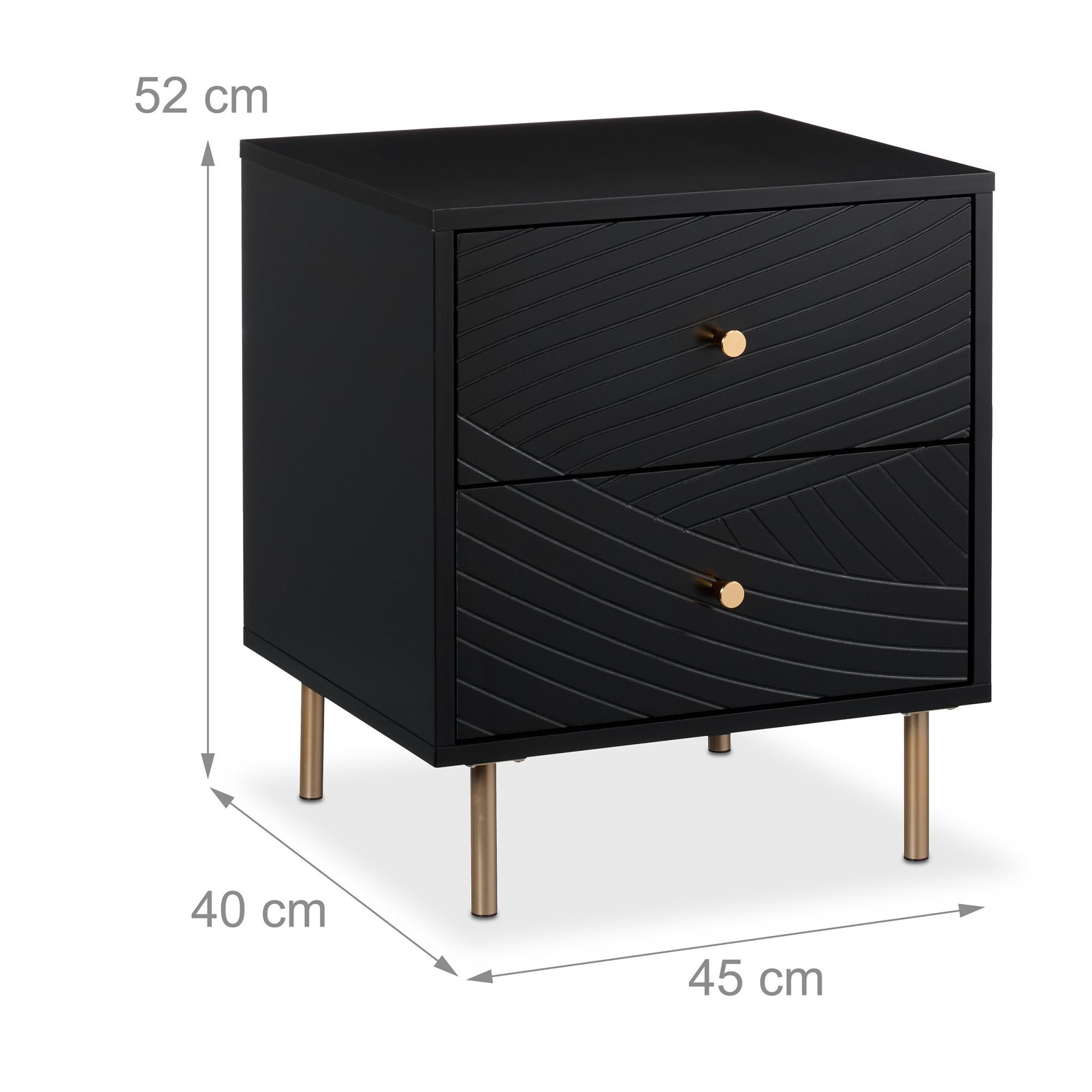 Table de chevet avec 2 tiroirs