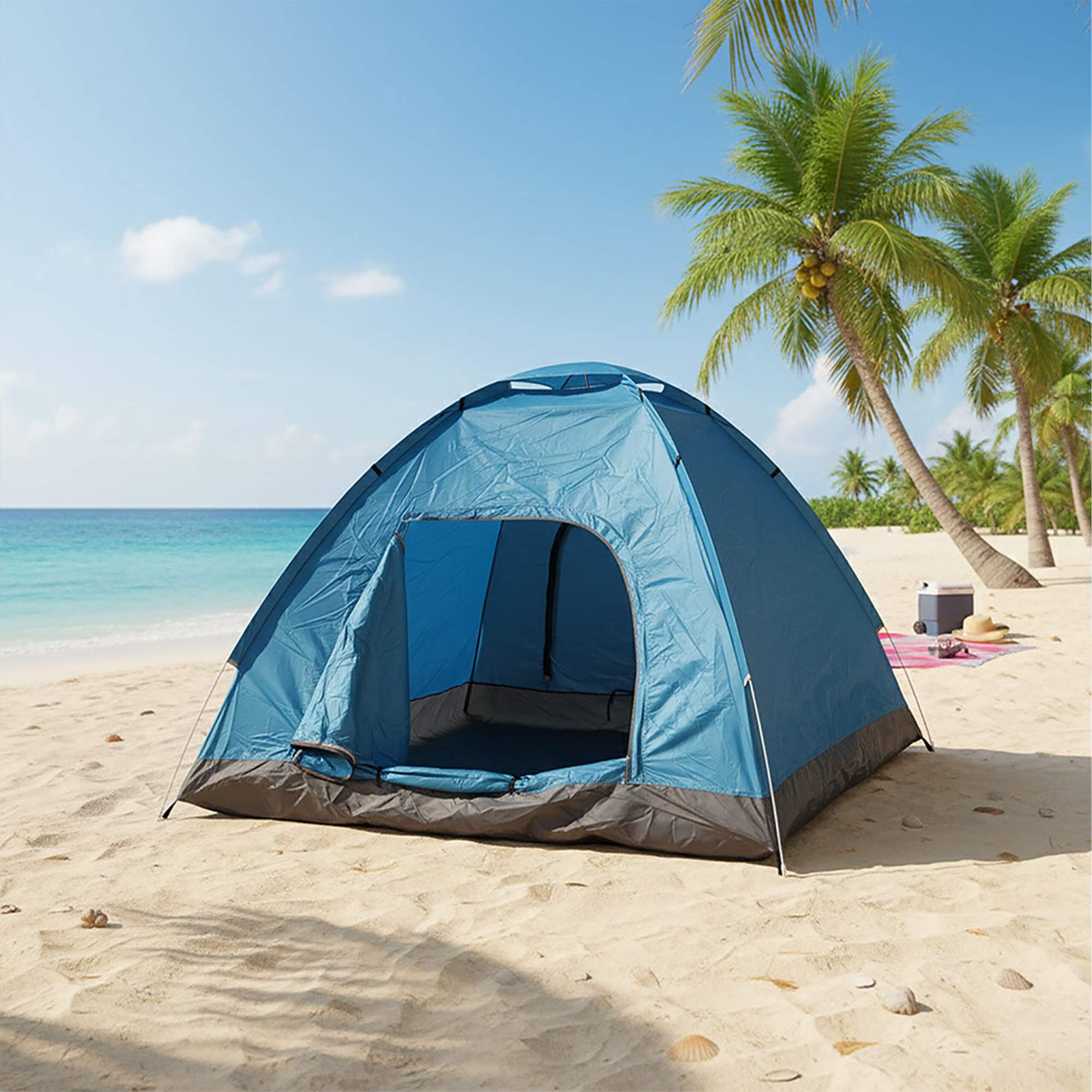 Pop-Up Camping Tent, Automatic, 3-Person, Waterproof