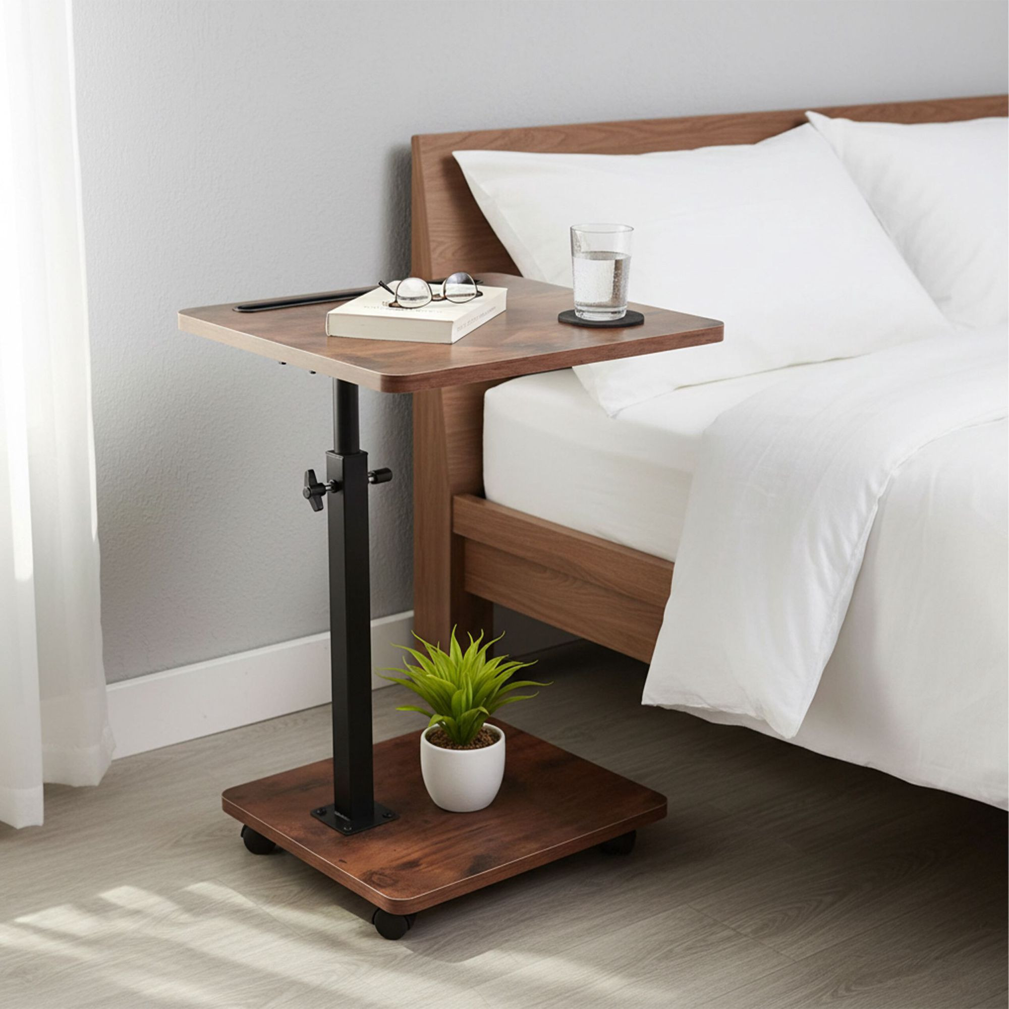 Table d'appoint réglable en hauteur avec support pour tablette