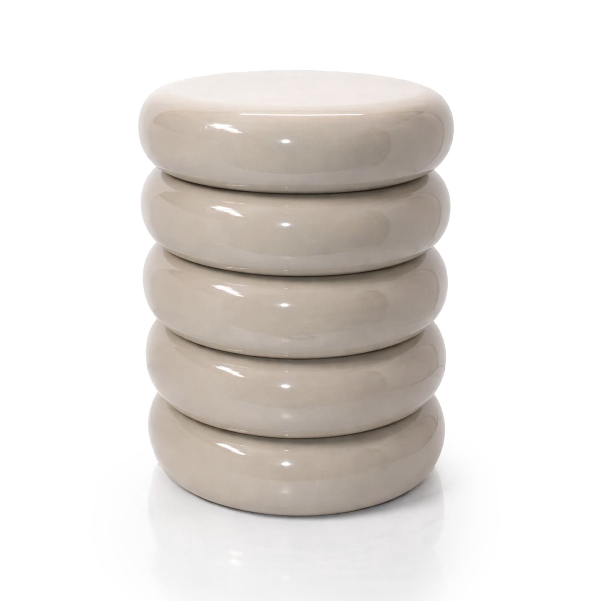 Bubble Design Iron Side Table and Stool