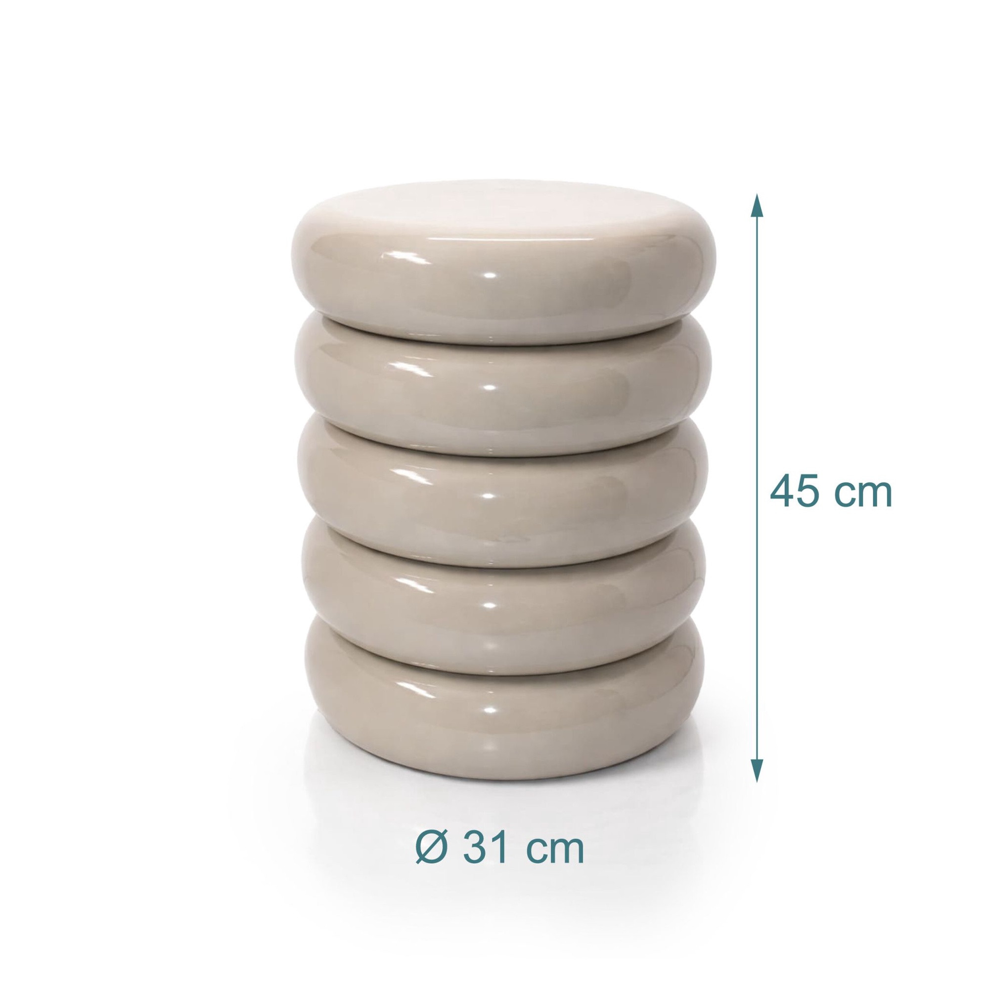 Bubble Design Iron Side Table and Stool