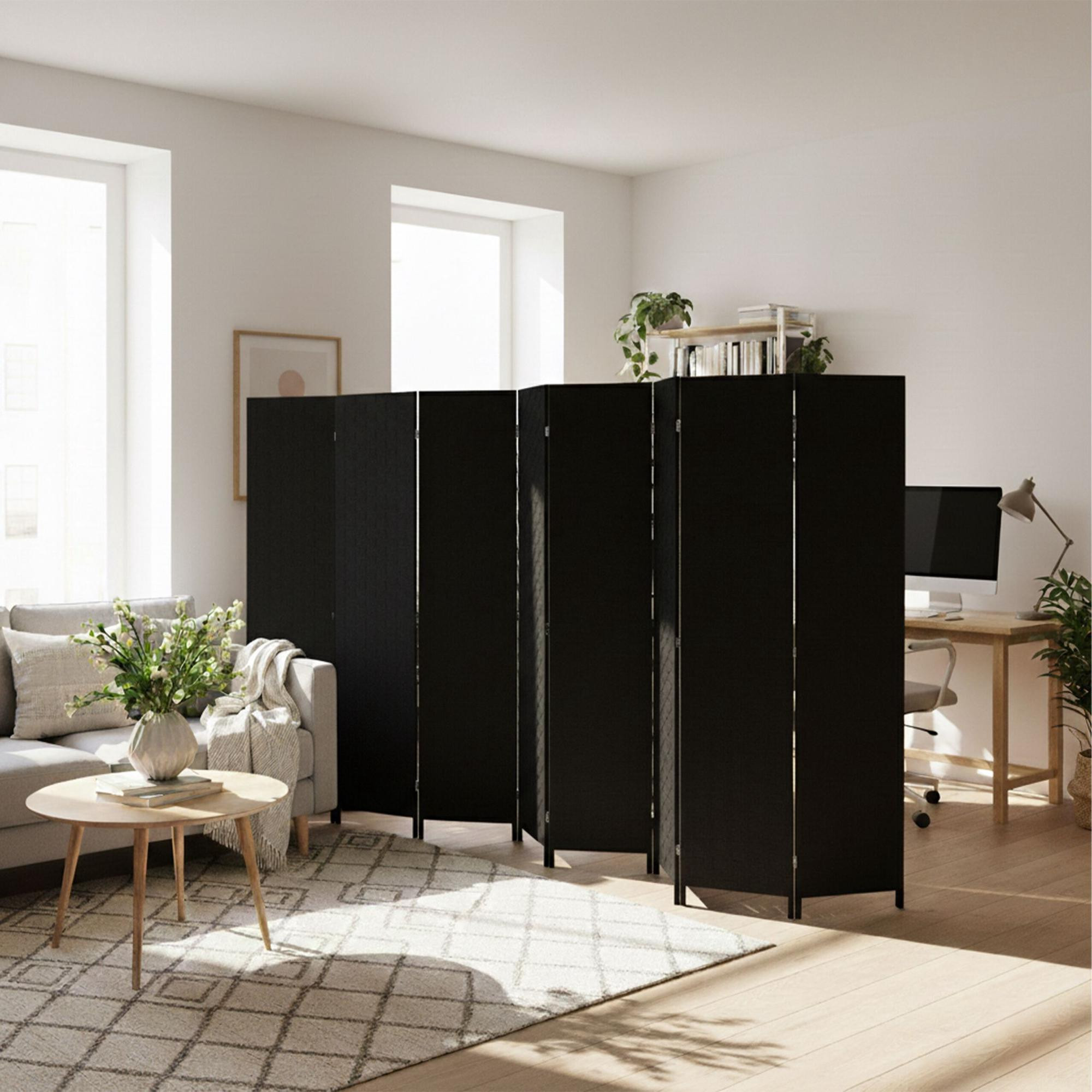 8-Panel Room Divider – Space-Saving Folding Screen
