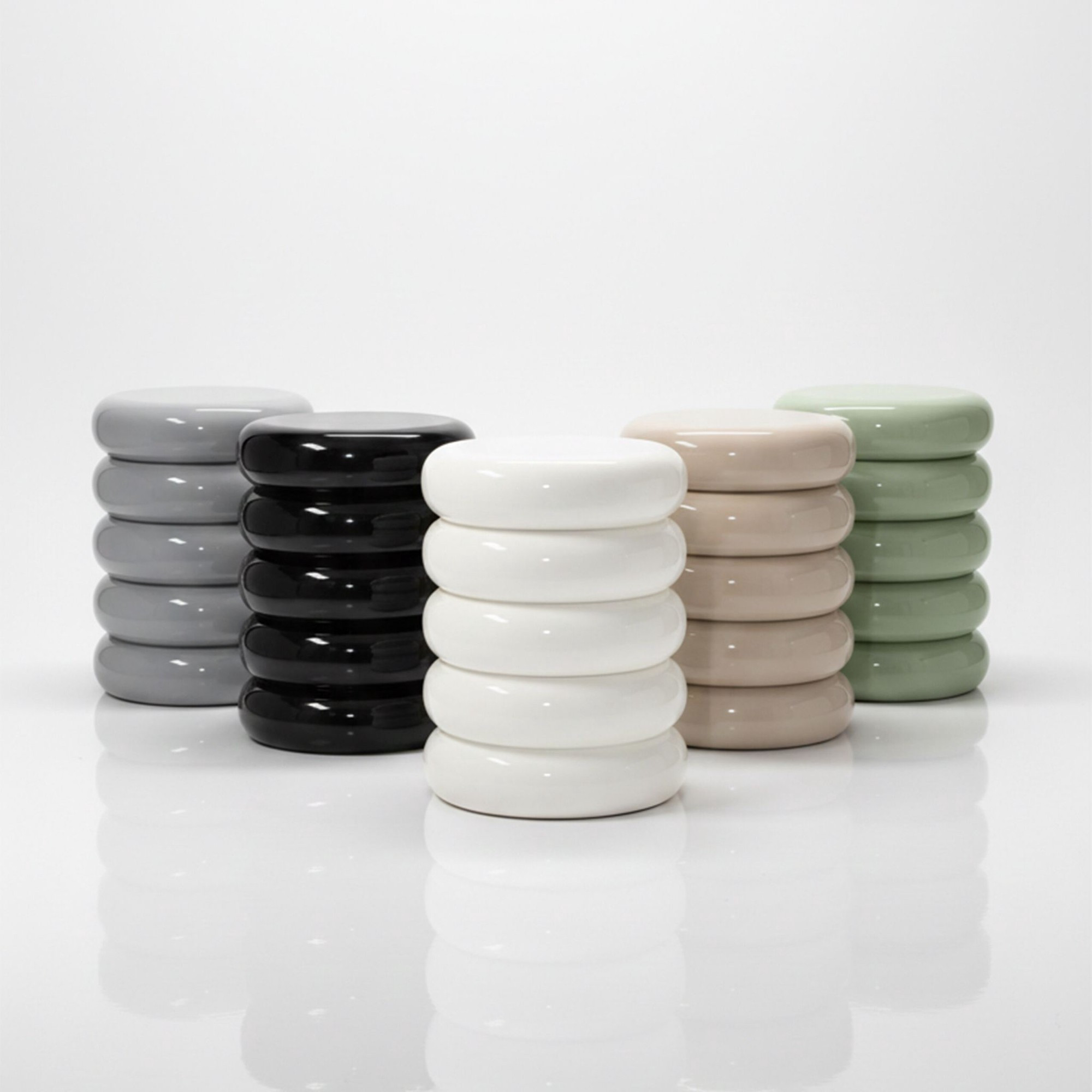 Side Table & Stool – Iron Bubble Design