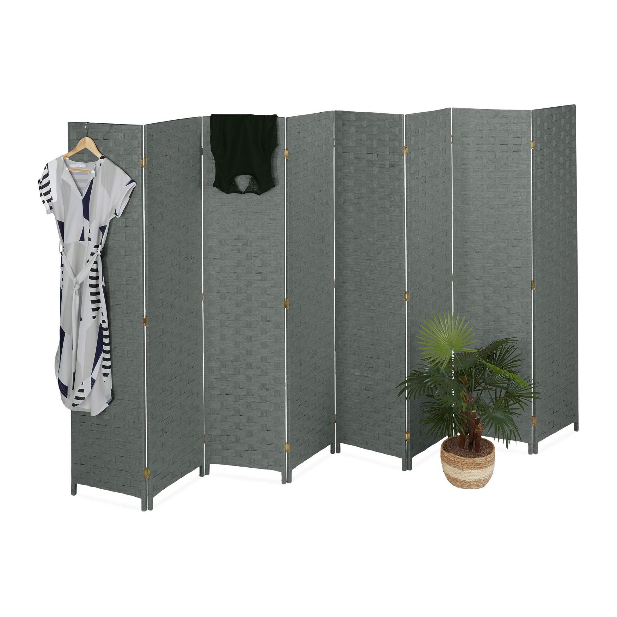 8-Panel Room Divider Folding Screen