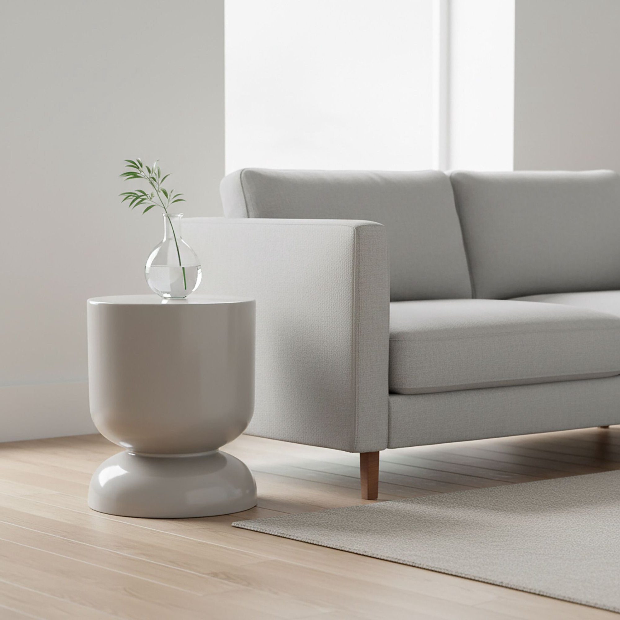 Hourglass Side Table & Stool – Metal, Multifunctional Design