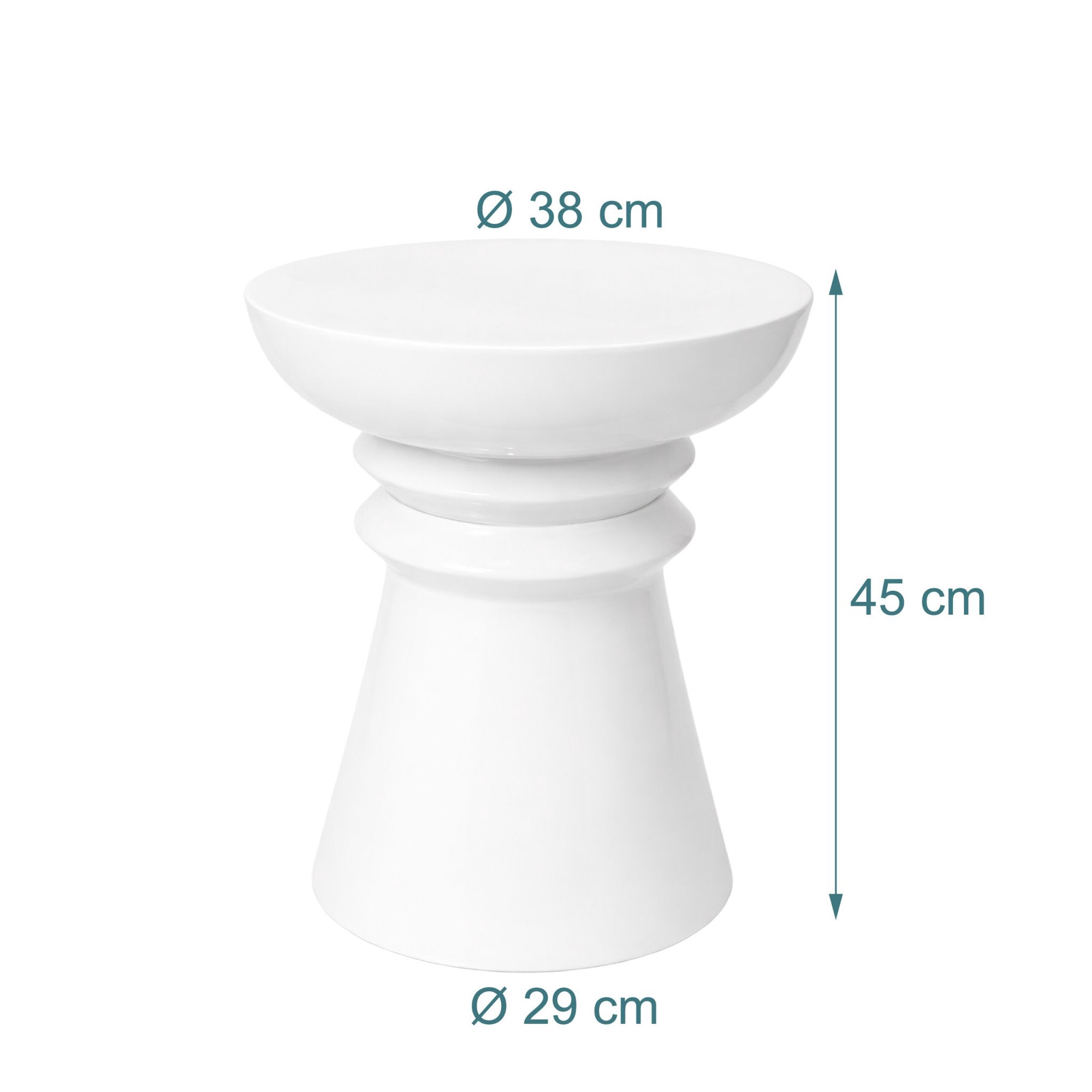 Side Table & Stool, Chess-Piece Silhouette Design