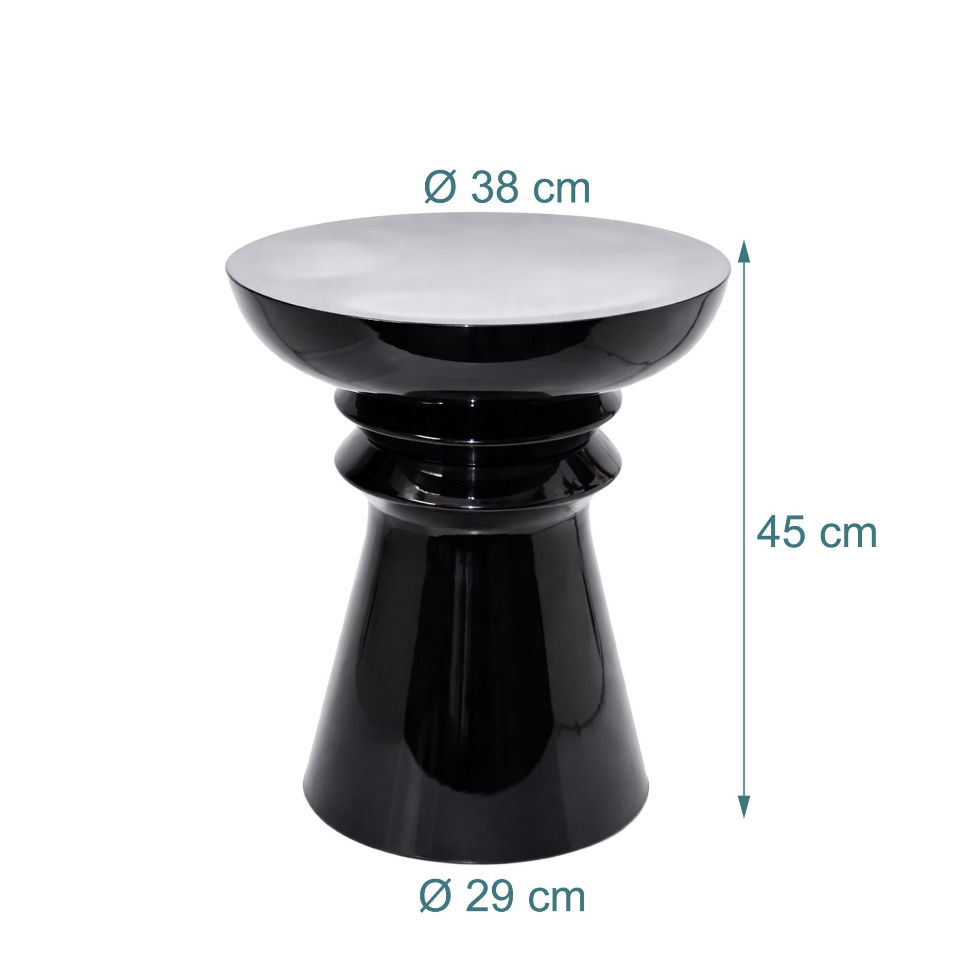 Side Table & Stool, Chess-Piece Silhouette Design