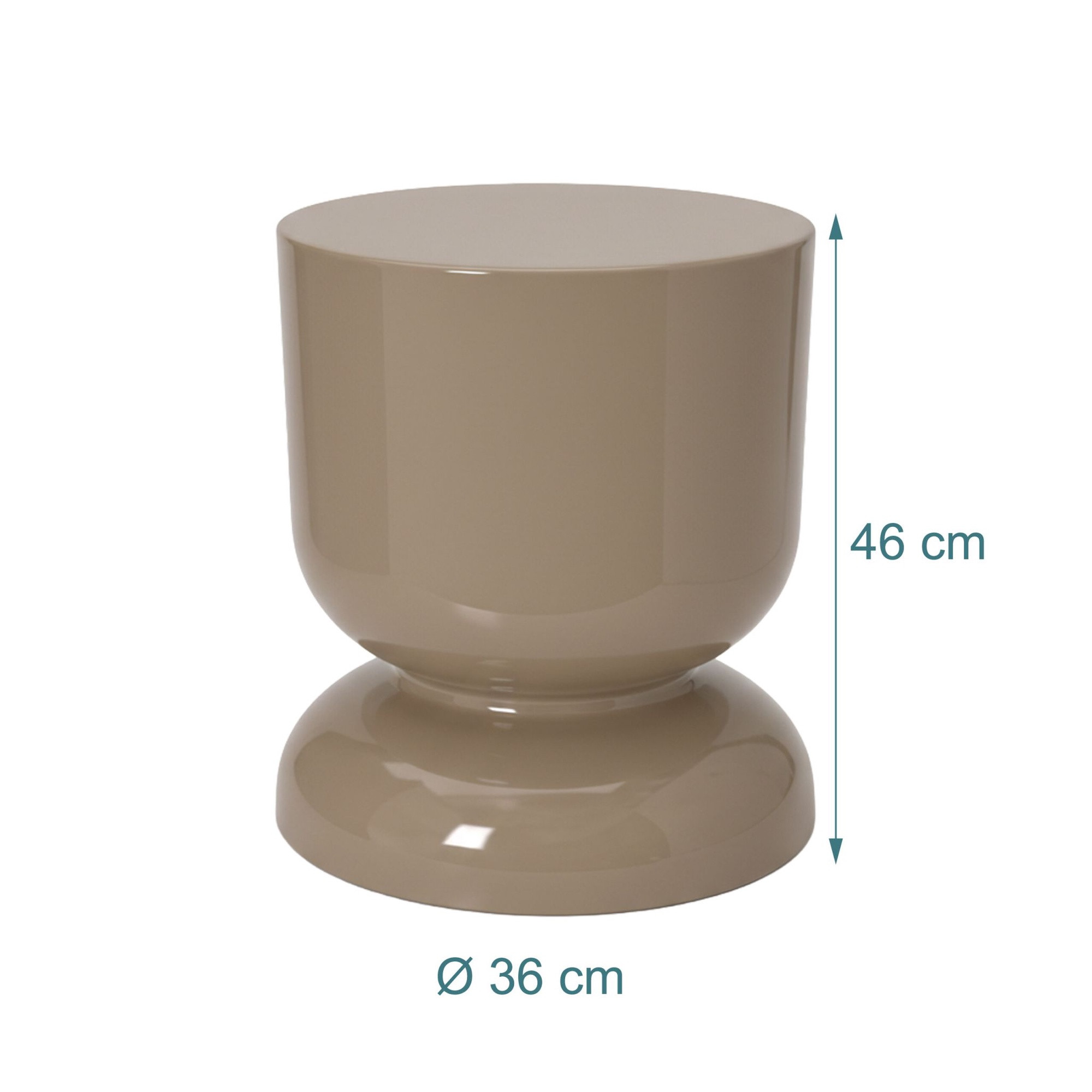 Hourglass Side Table & Stool – Metal, Multifunctional Design