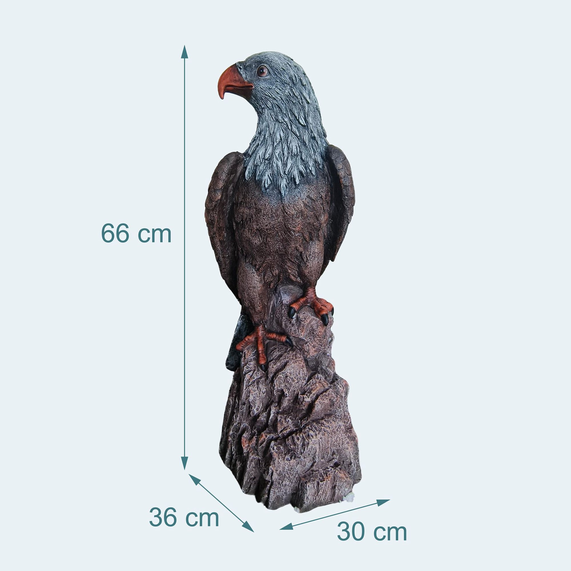 Garden Eagle Statue, Weatherproof Polyresin, UV Resistant