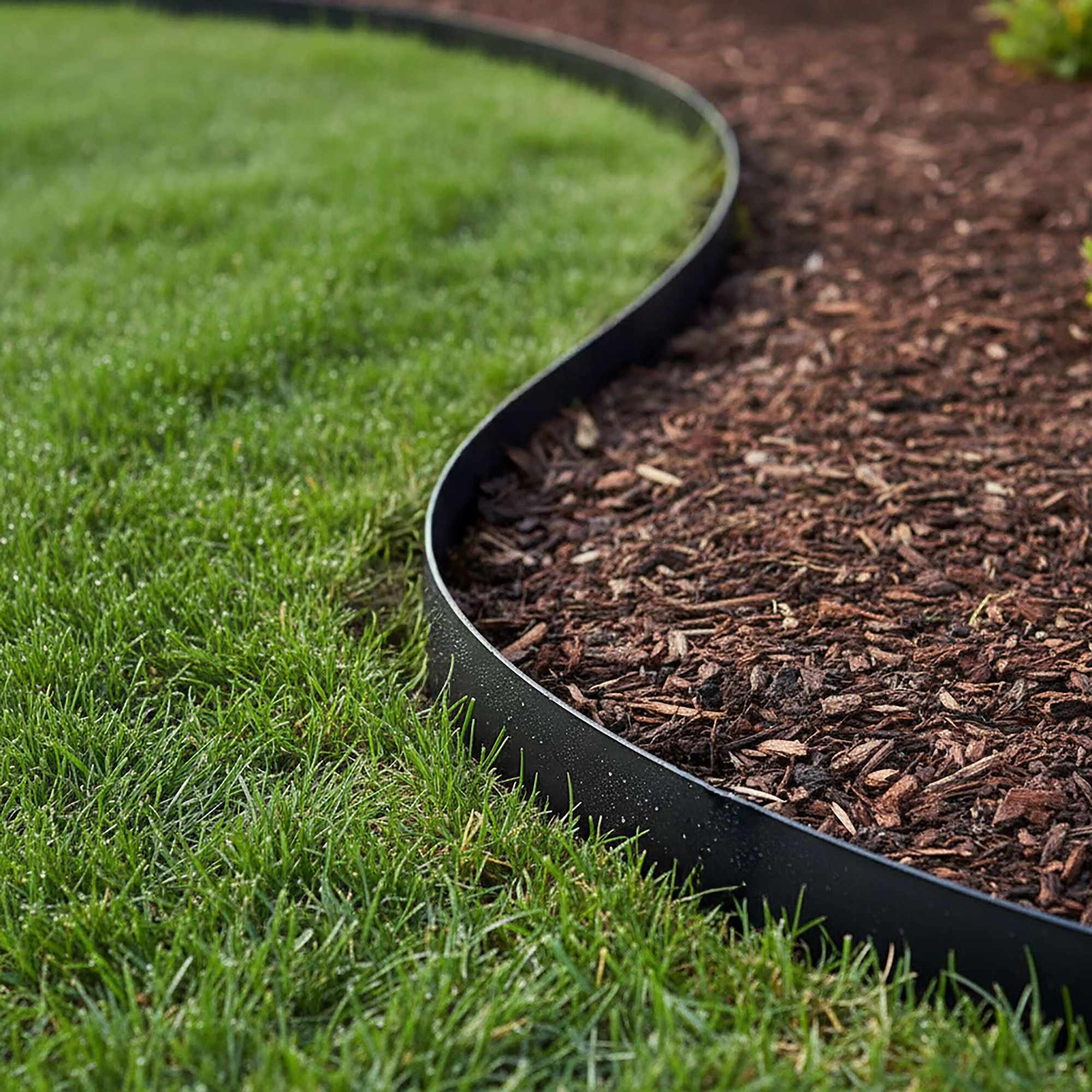 Flexible Plastic Lawn Edging Strip, Easy Installation