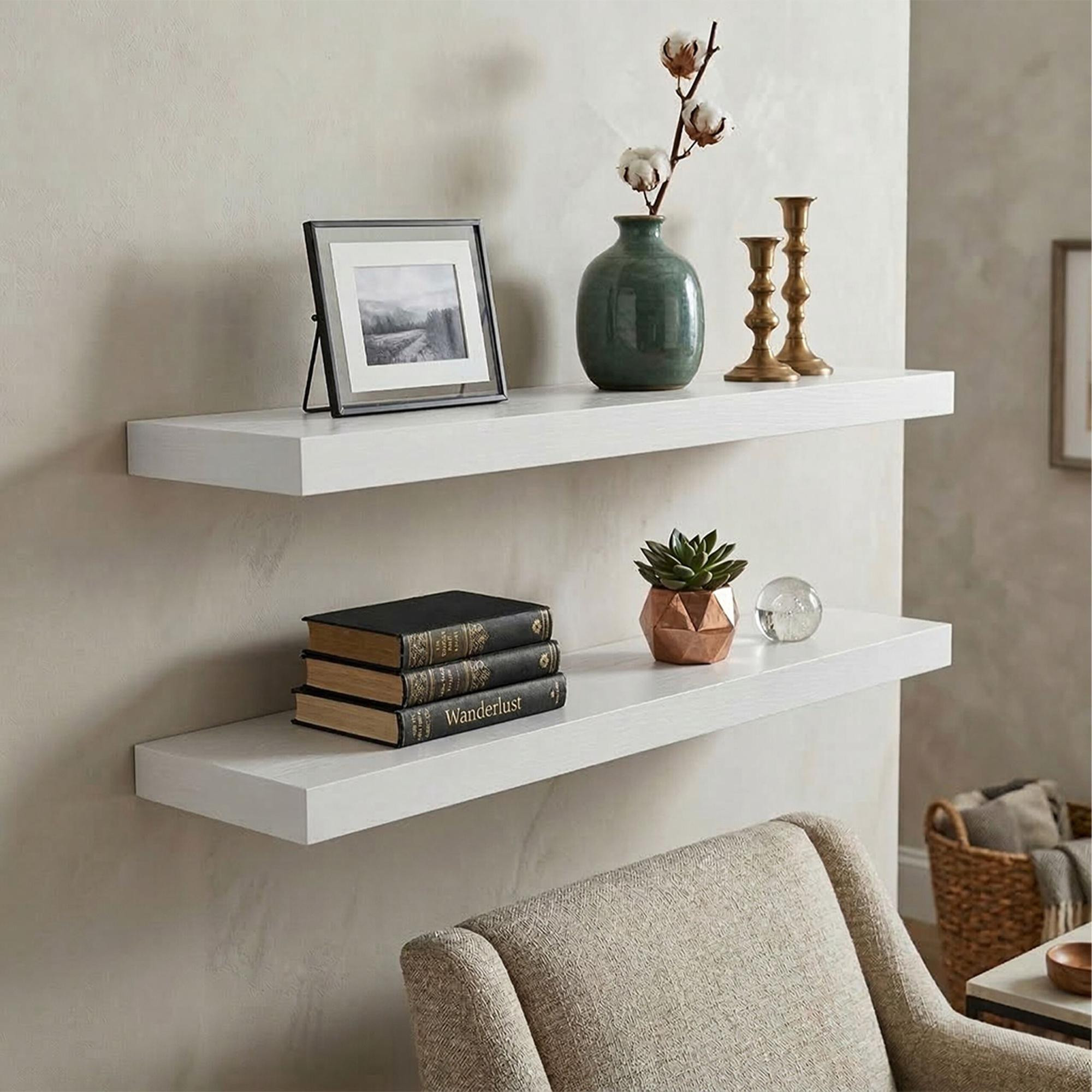 Wandregal mit Metallhalterung – Wohnzimmer oder Küche