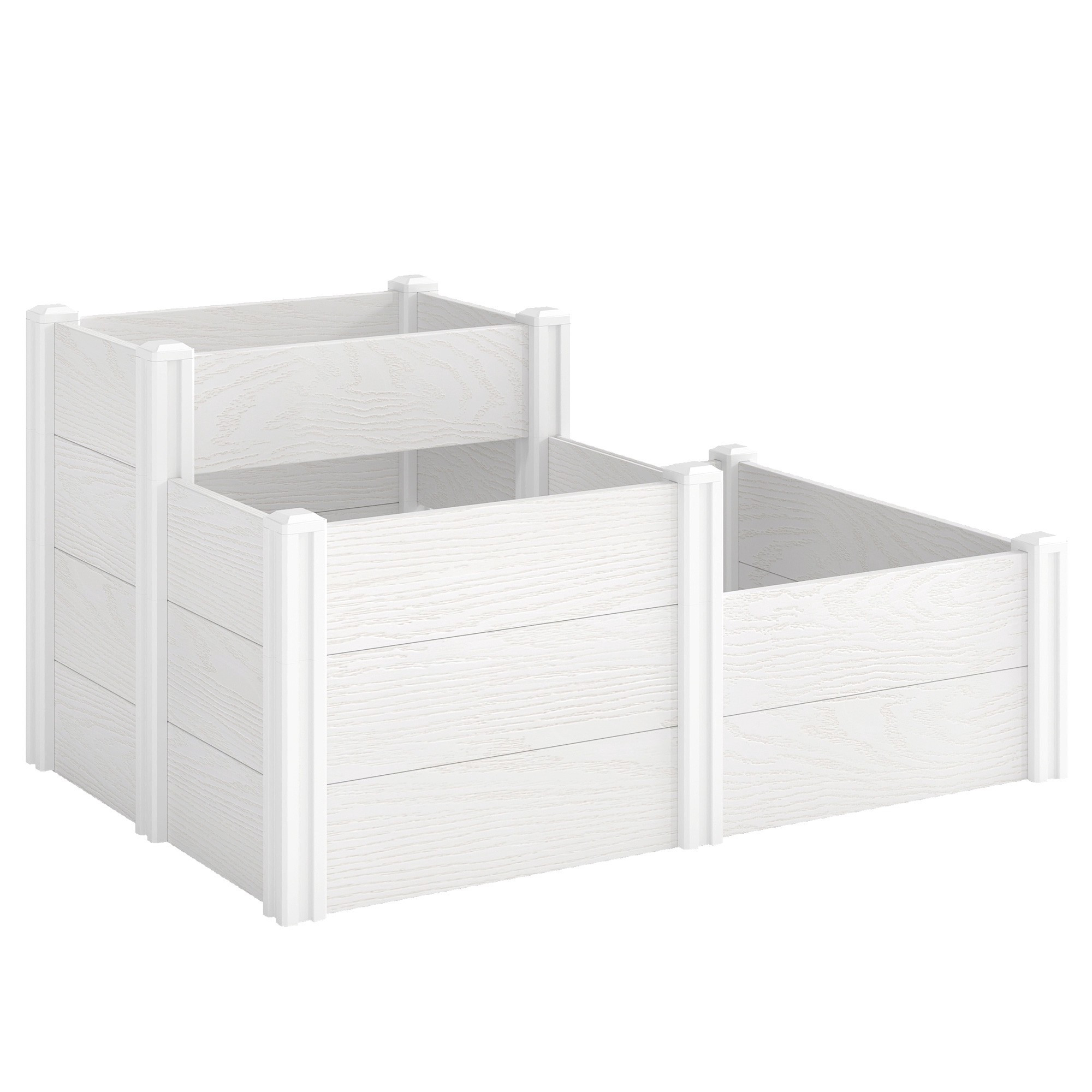 3-Tier Stackable Garden Bed, Vinyl, Easy Assembly