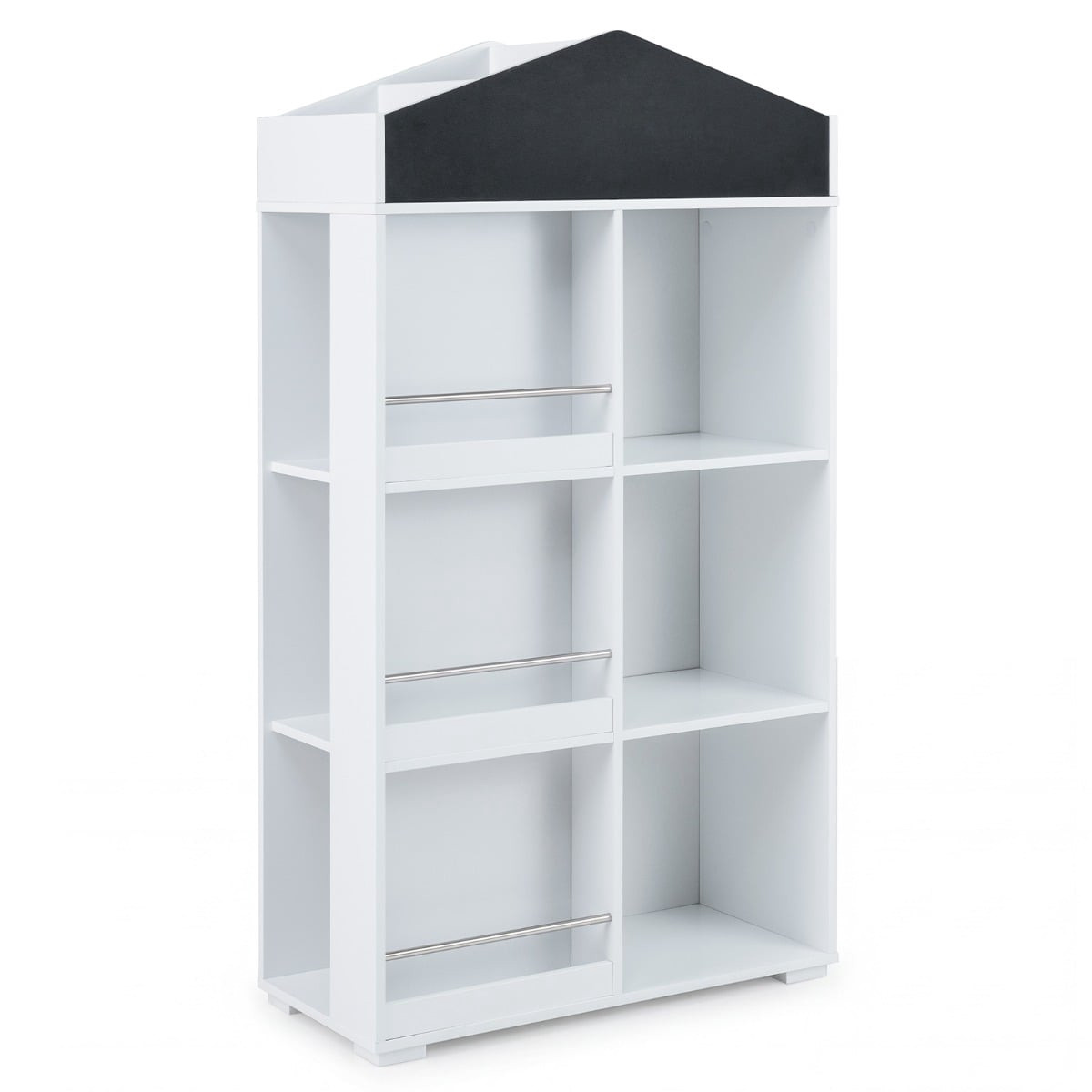 Libreria per bambini con lavagna e 13 scomparti