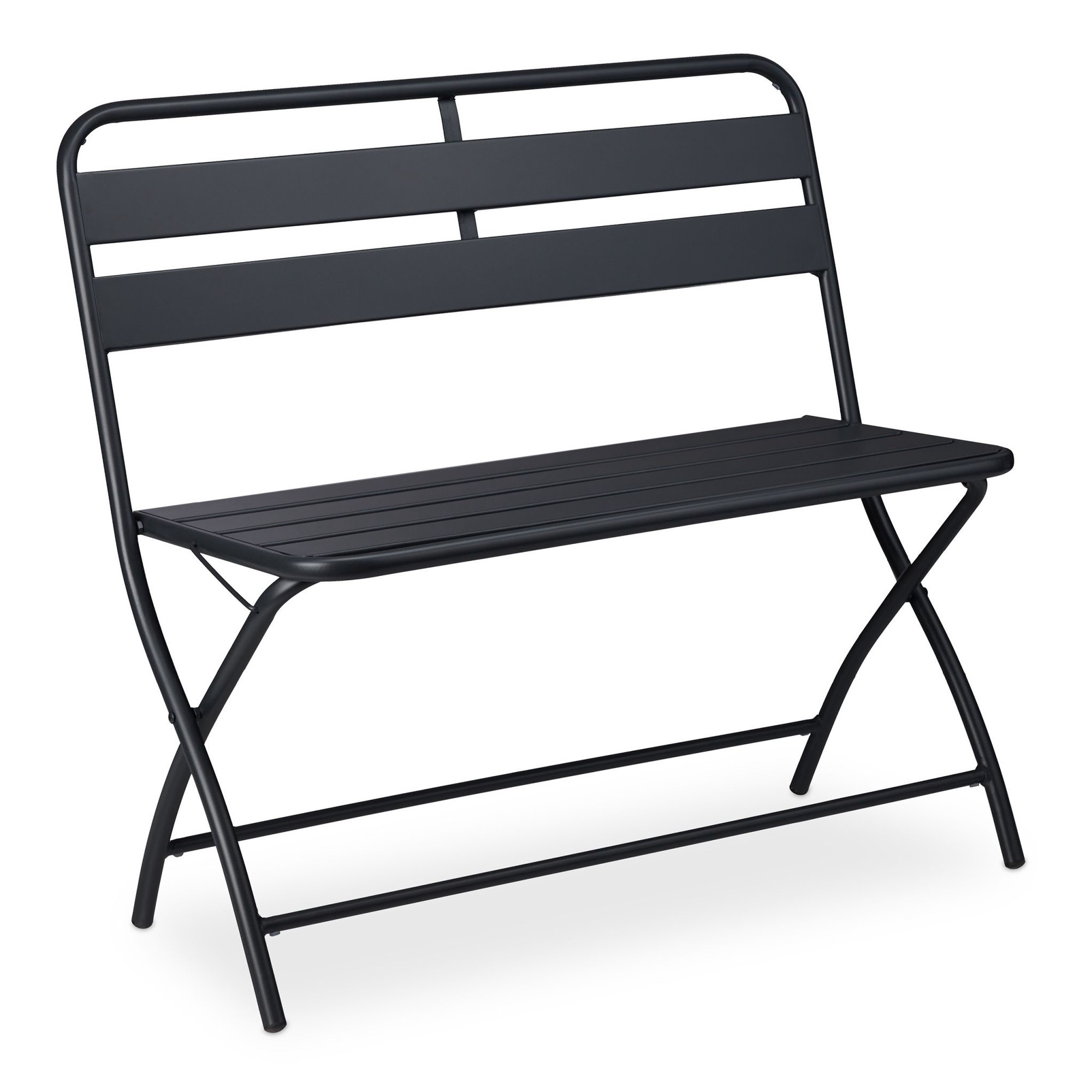 Garden bench foldable 2-seater