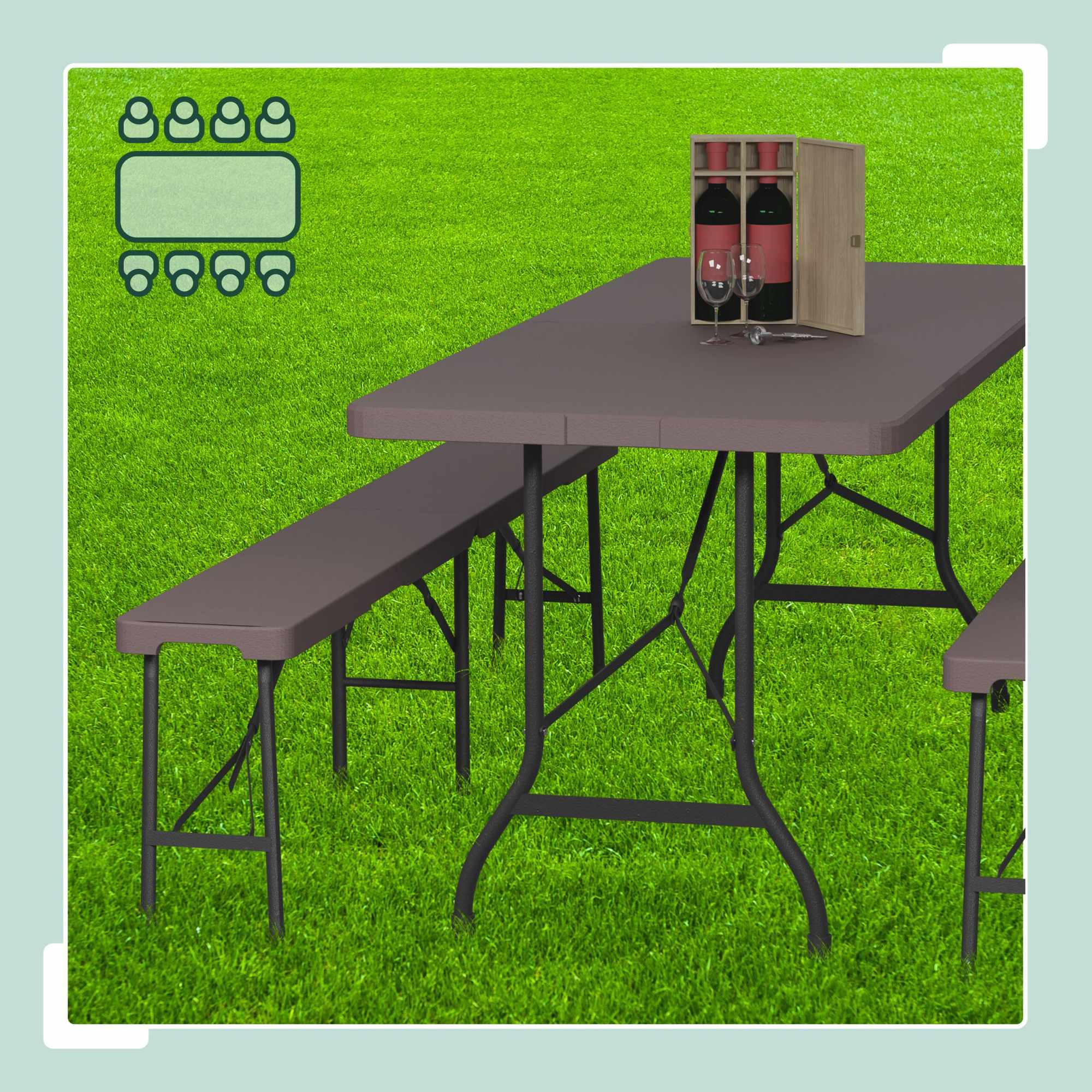 Klappbarer Gartentisch