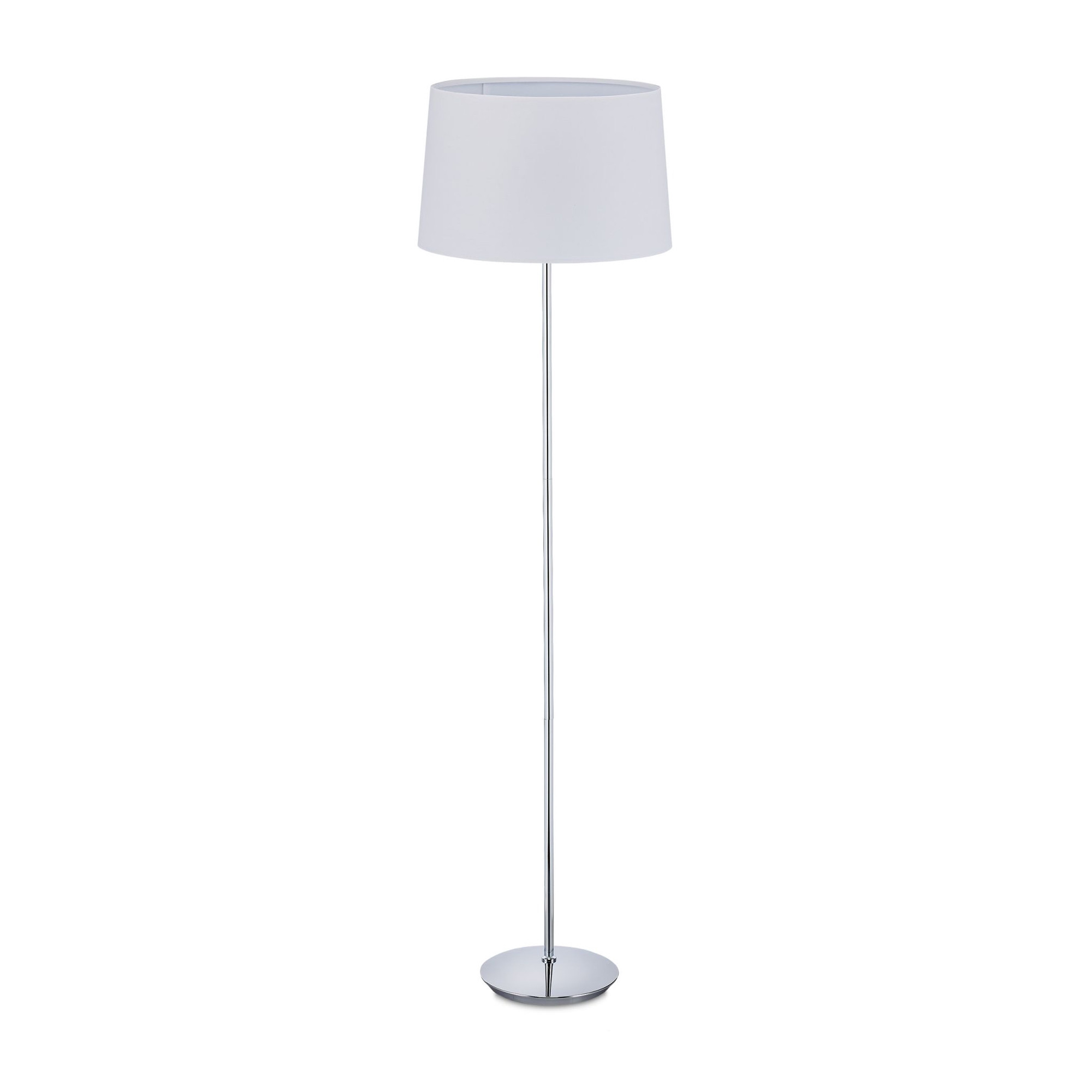 Luminária de chão com cúpula de tecido